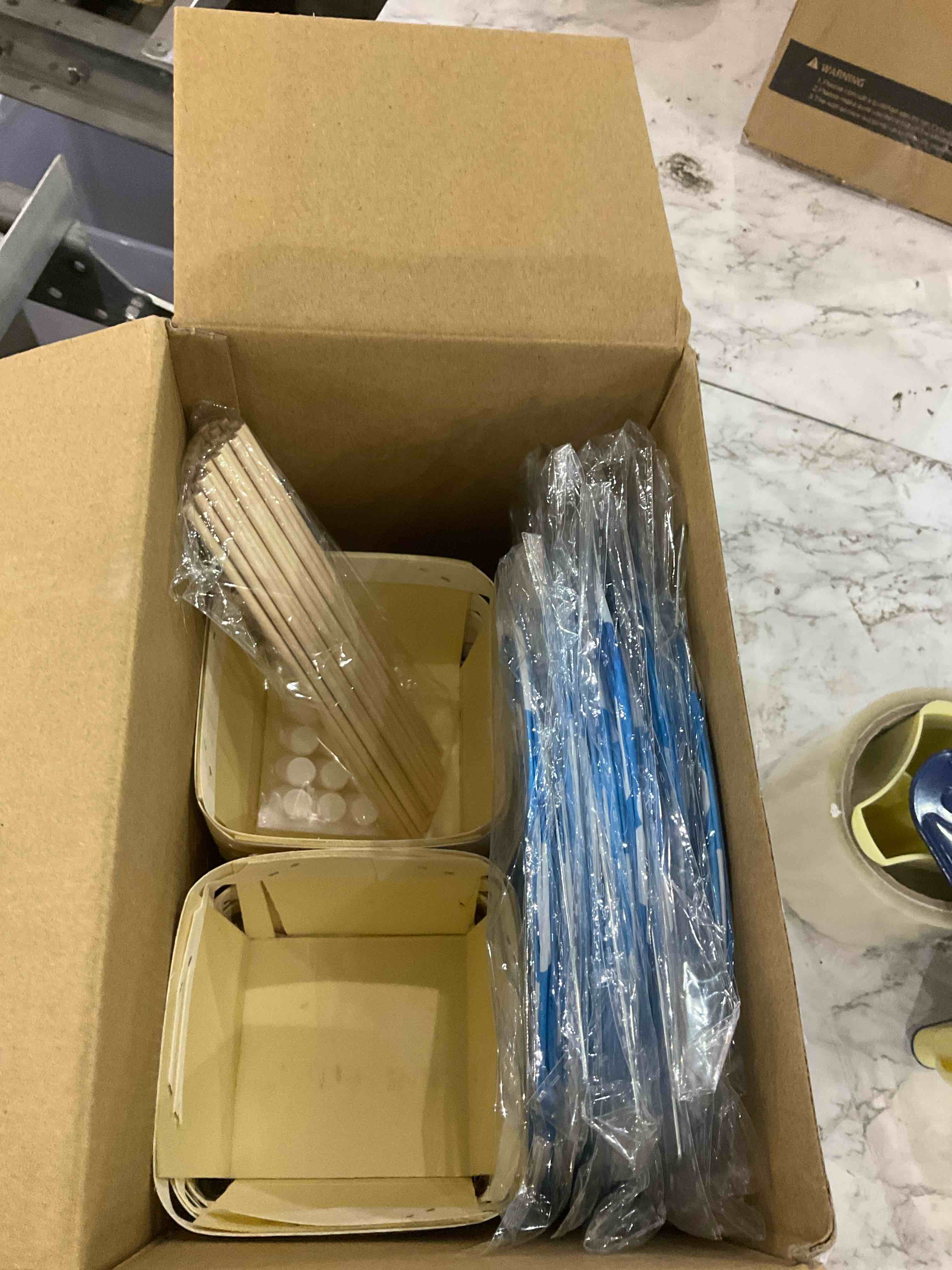 12 Sets Baby Shower Hot Air Balloon Table Centerpieces for DIY Hot Air Balloon Party Decorations Gender Reveal First Birthday Centerpiece for Wedding Birthday Baby Shower (Blue,White Cloud)