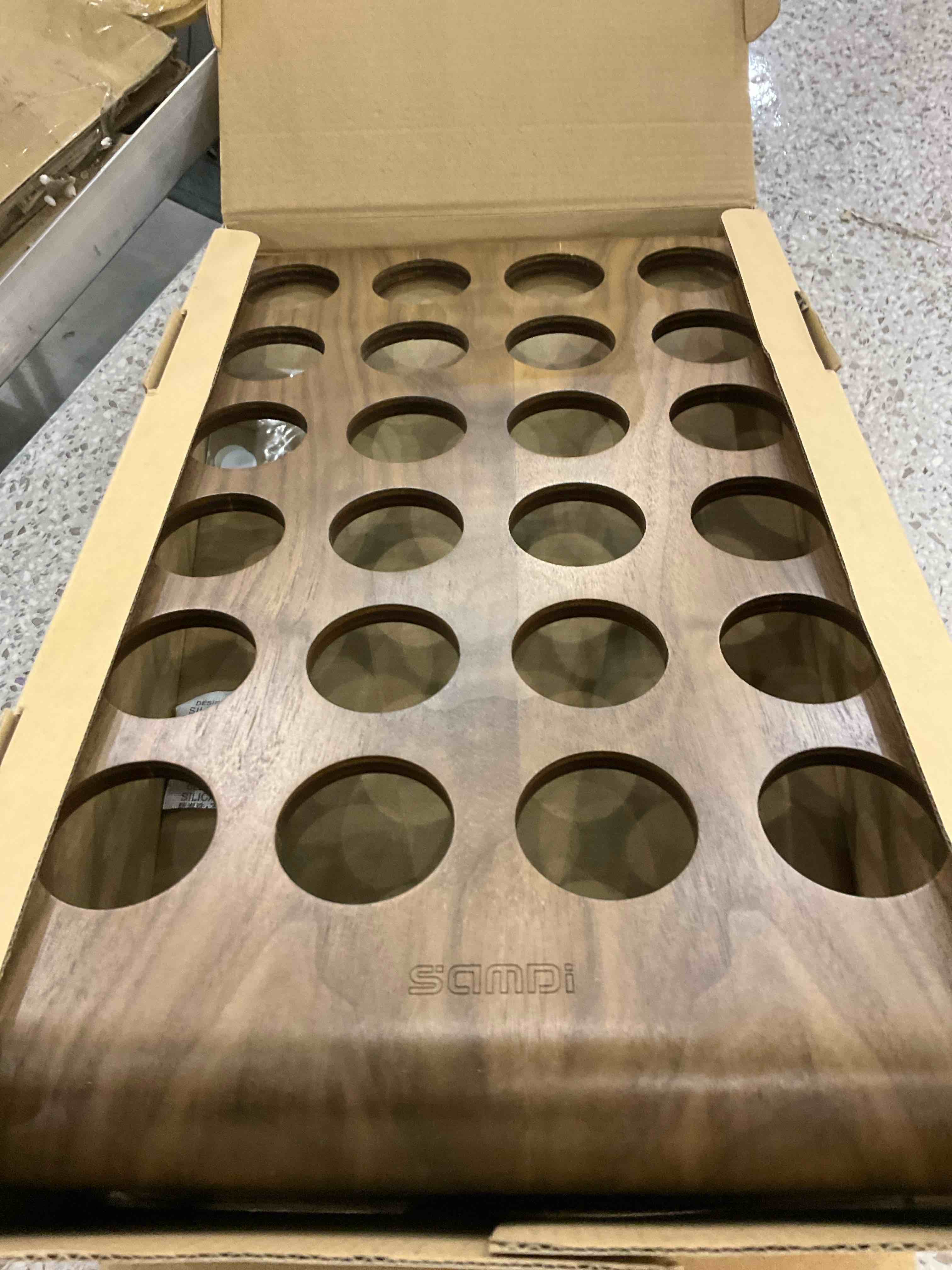 SAMDI Coffee Pod Holder, K Pod Holder - 24 Pod Capacity K Cup Holder Organizer and K Cup Holder Wide, Coffee Bar Accessories Compatible with K Cup(Walnut)