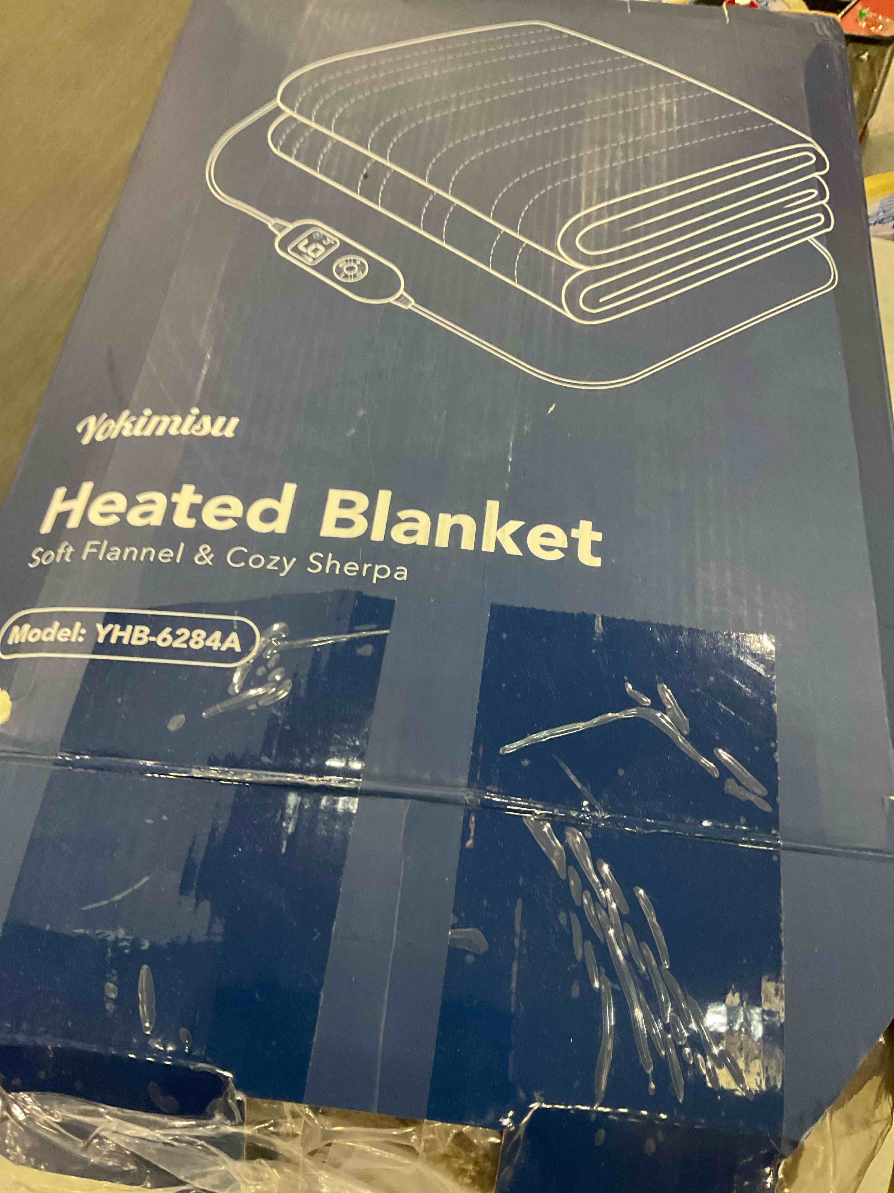 Heated Blanket Soft Flannel & Cozy Sherpa