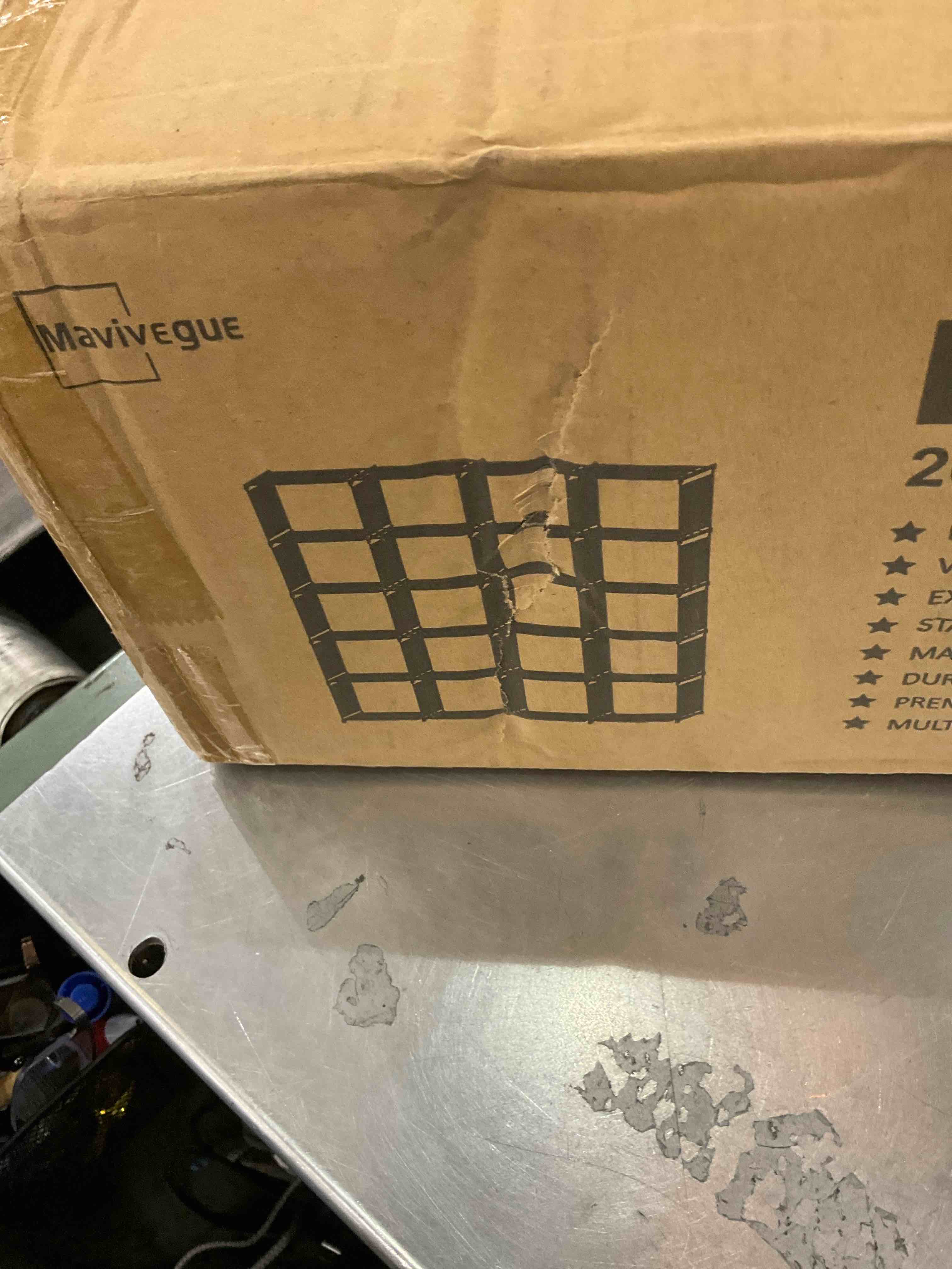 Mavivegue Book Shelf, 20 Cube Storage Organizer, DIY Bookcase, Metal Cube Bookshelf, Tall Book case for Bedroom, Living Room, Office, Closet Storage Organizer, Black Cubicle Storage Rack-White