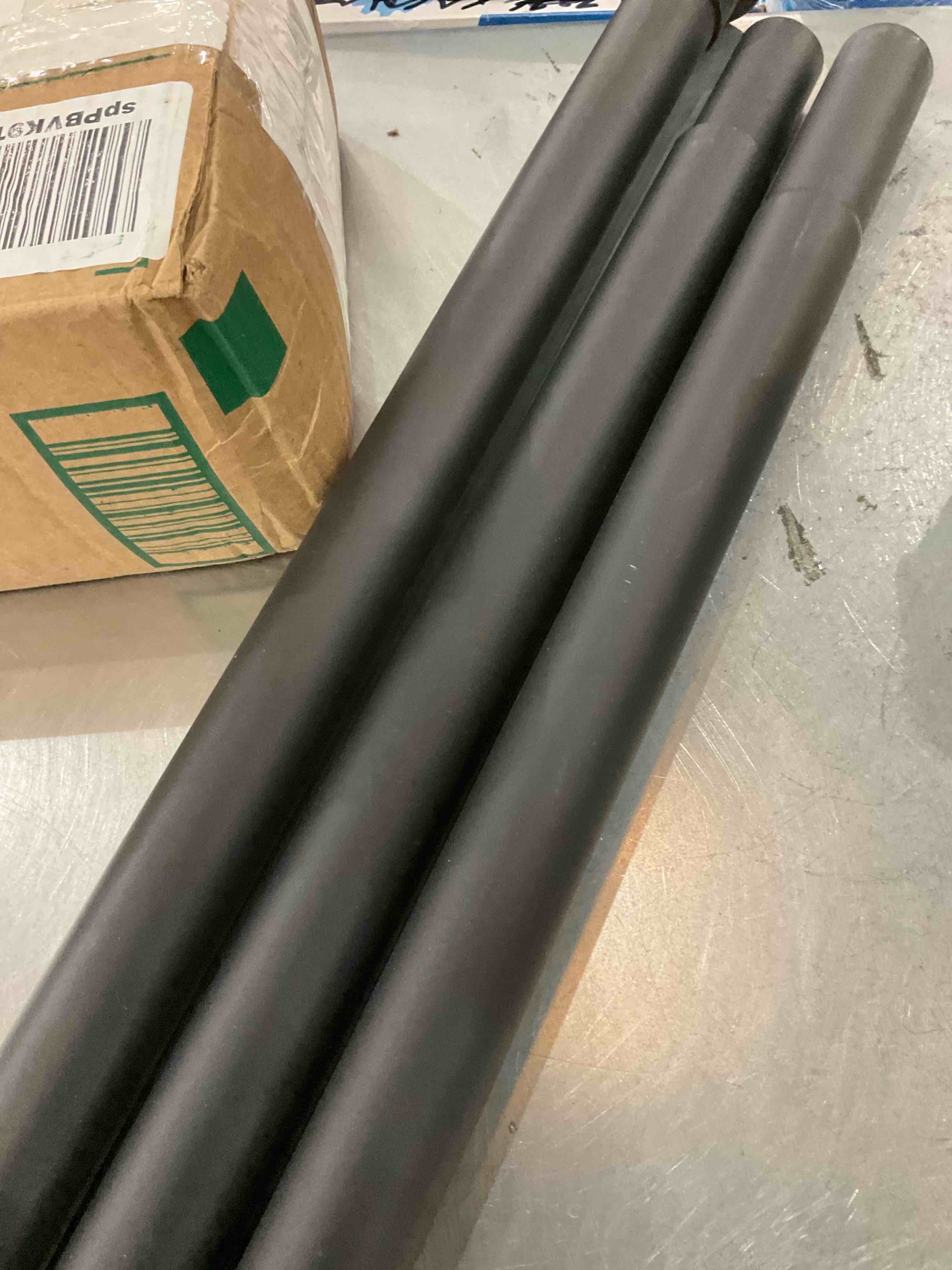 Vailge Room Divider Tension Rods, Premium Curtain Tension Rods,122-150 Inch,No Drilling, Adjustable Large Window Stall Tension Pole-Black