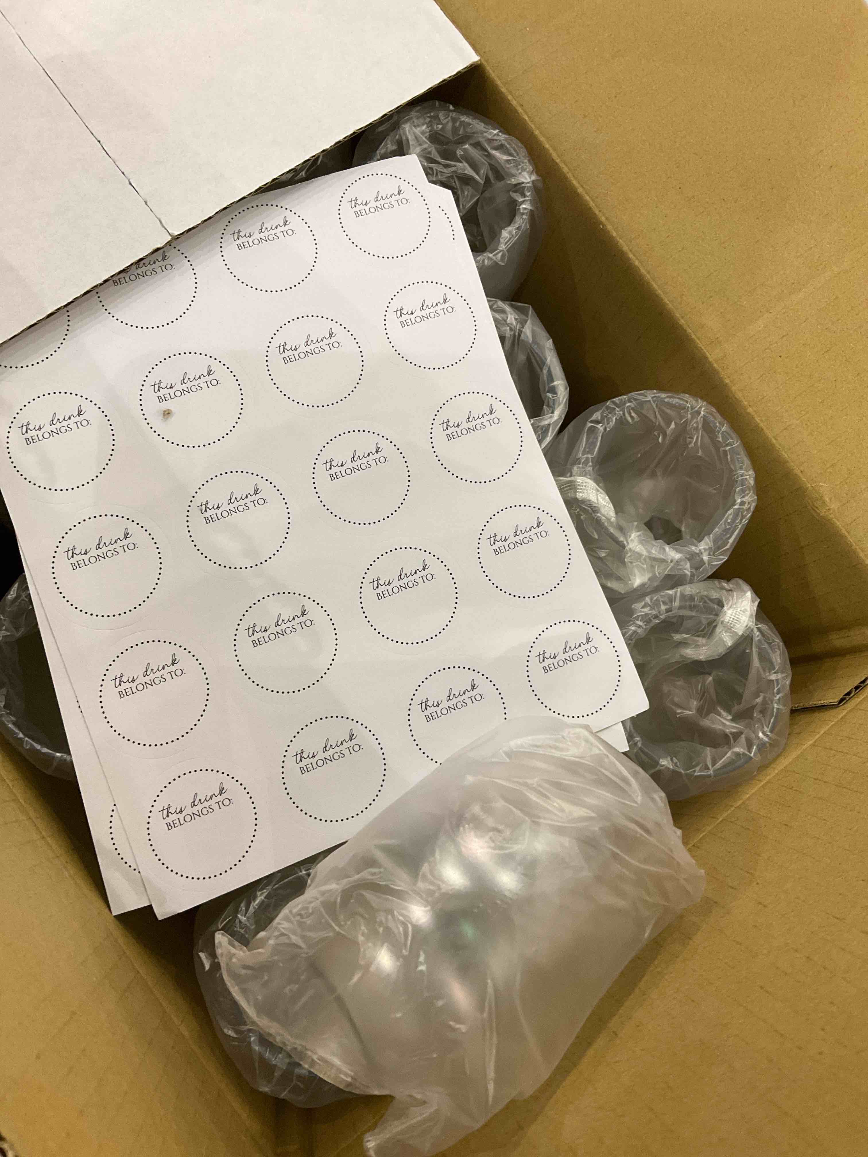 36 piece Stemless Unbreakable Crystal Clear Disposable Plastic Wine Glasses Set of 36 (10 Ounces)