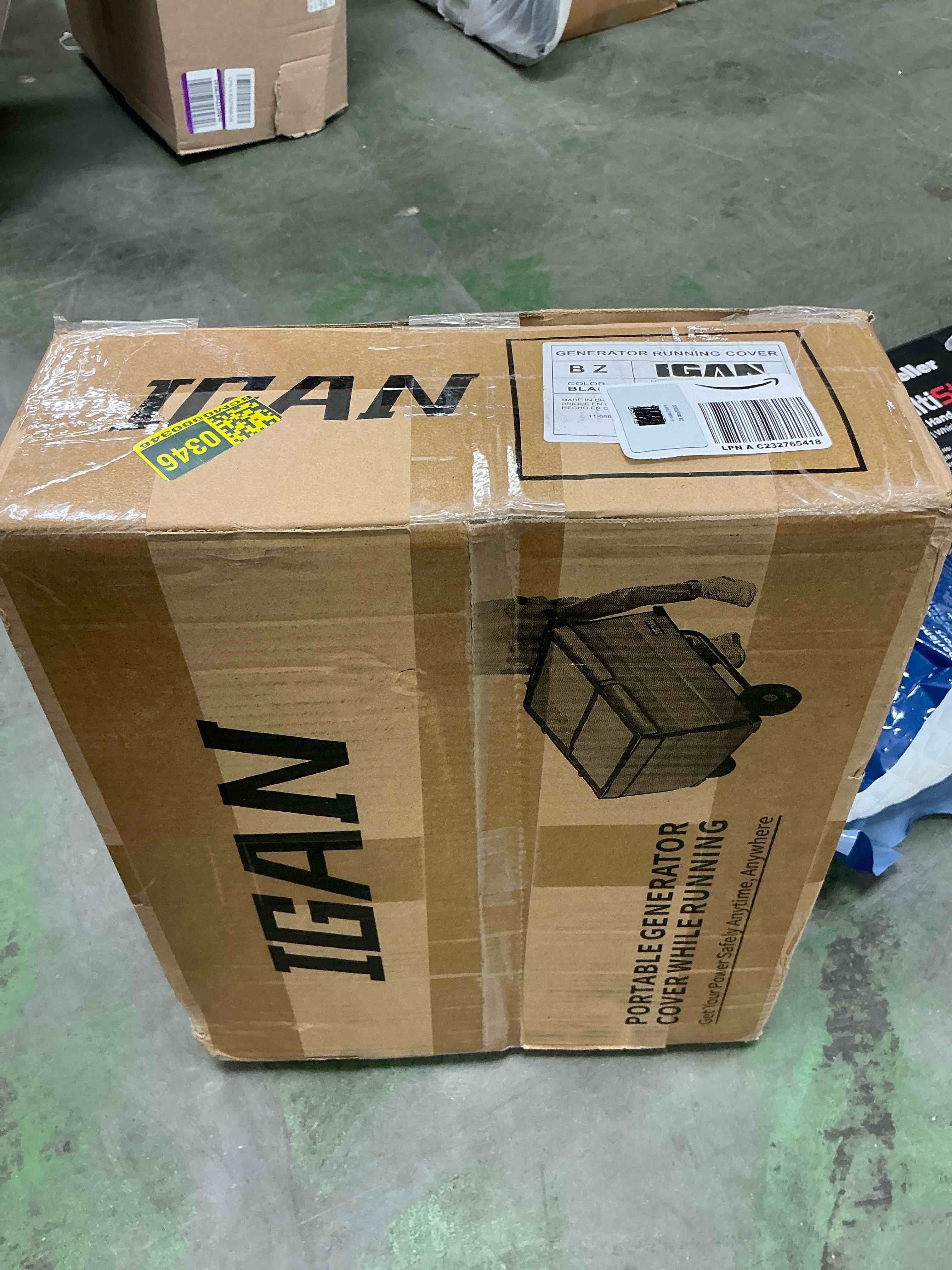 Condition photo showing Good Condition for IGAN Generator Covers While Running for most 3500w-12000w Generators - Ultra Heavy Duty Generator Covers for Outside - Portable Waterproof Generator Cover, Generator Enclosure Outdoor, Black