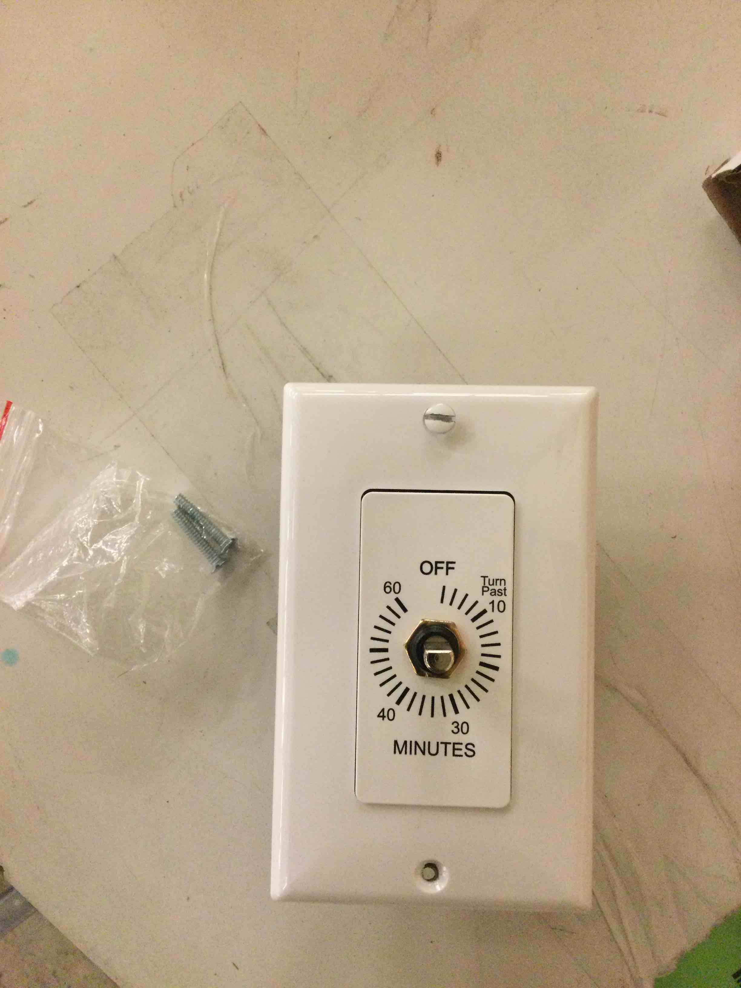 Condition photo showing Good Condition for SURAIELEC 60-Minute Countdown Timer Switch for Lights, in-Wall Mechanical Timer Switch for Exhaust Fan, Programming-Free Light Timer, No Neutral Required, ETL Listed