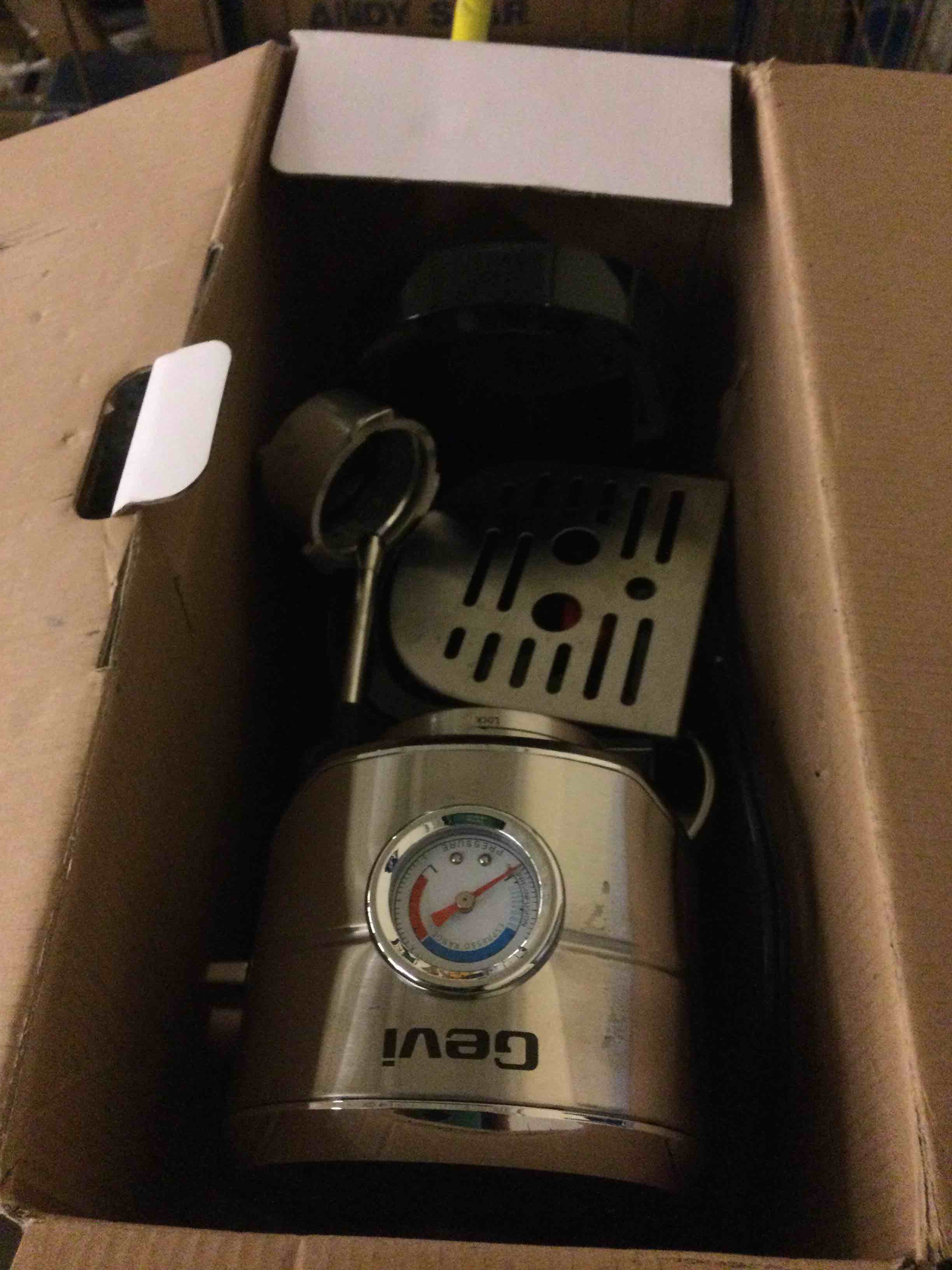 Condition photo showing As Is for Gevi Espresso Machine 20 Bar with Portafilter for Nespresso Original Capsules and Coffee Powder, Professional Espresso Maker with Milk Frother for Cappuccino, Latte, Compact Espresso Coffee Machine