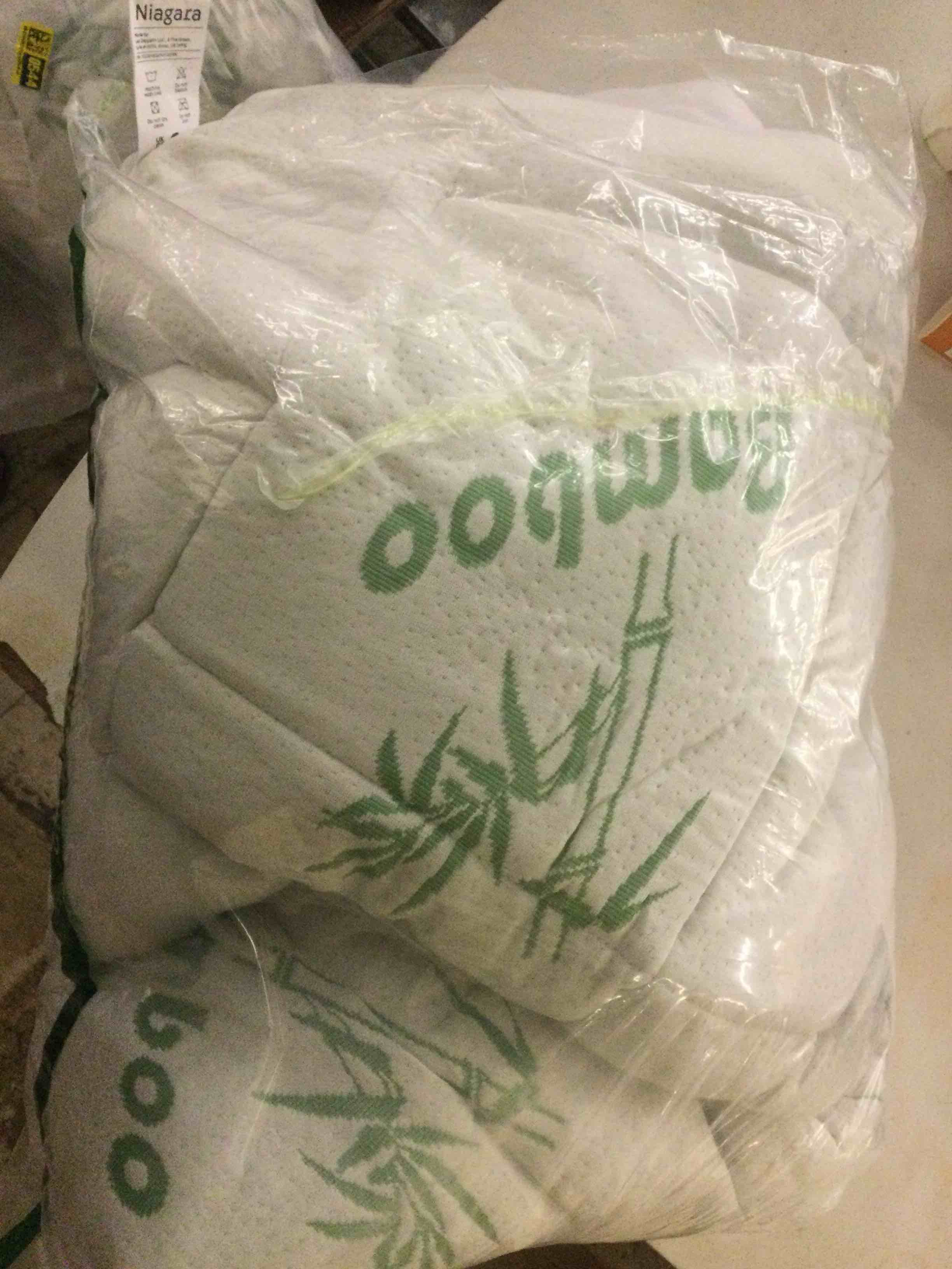 Condition photo showing As Is for Twin Mattress Topper, Viscose Derived from Bamboo Thick Pillow Top Mattress Pad with Deep Pocket, Naturally Cooling for Hot Sleepers, Soft for Back Pain Relief, Green