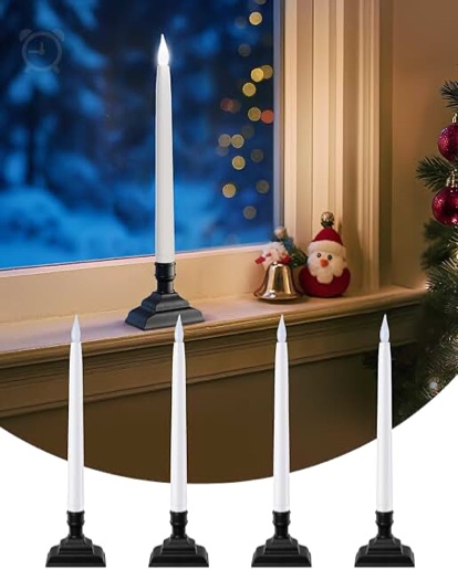 suraielec christmas window cling candles
