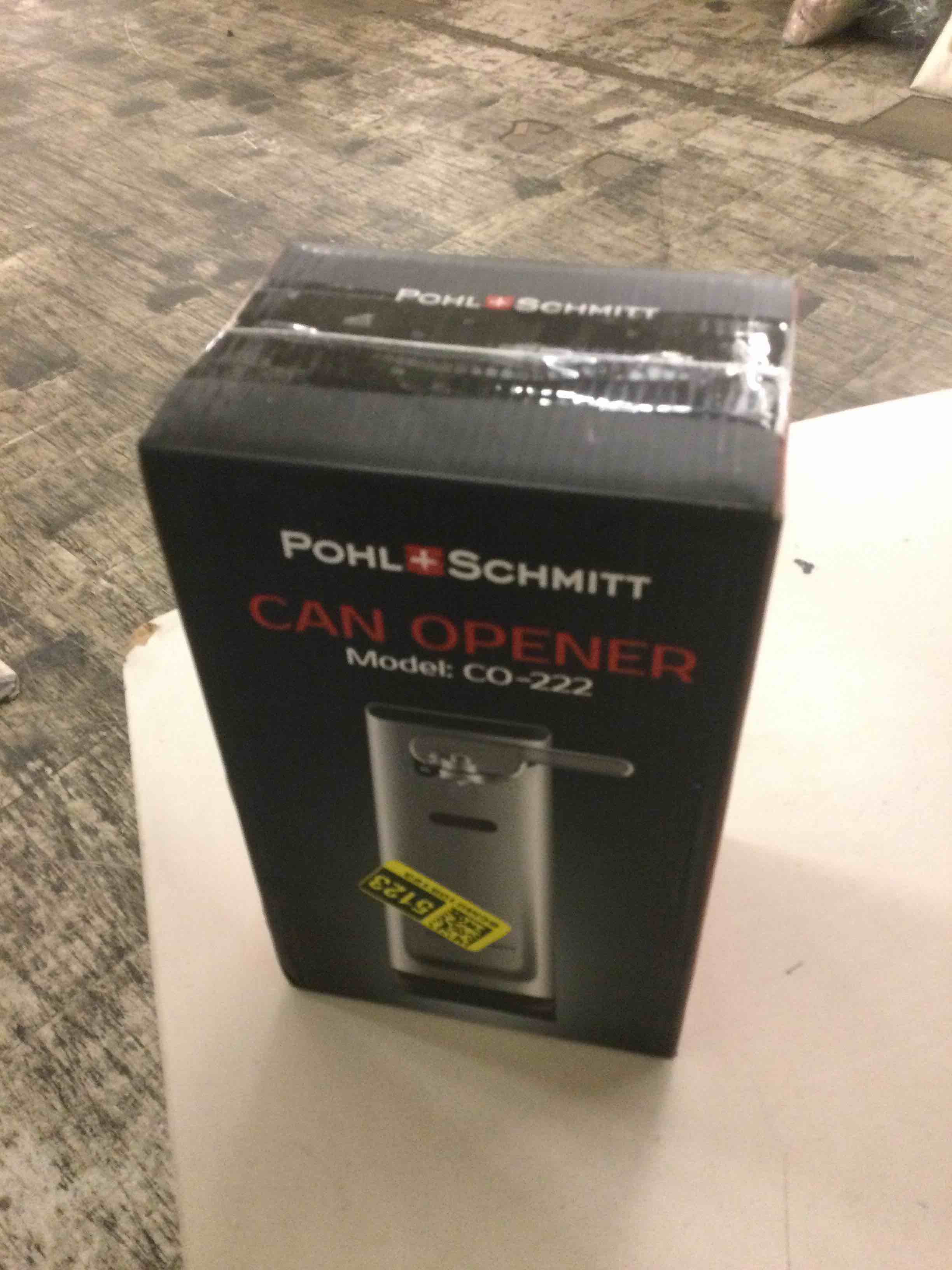 Condition photo showing New/Like New for POHL SCHMITT Electric Can Opener, Knife Sharpener & Bottle Opener, Easy Push Down Lever, Works with Standard And Pop-Top Cans, Durable Stainless Steel & ABS - Kitchen Essentials and Accessories