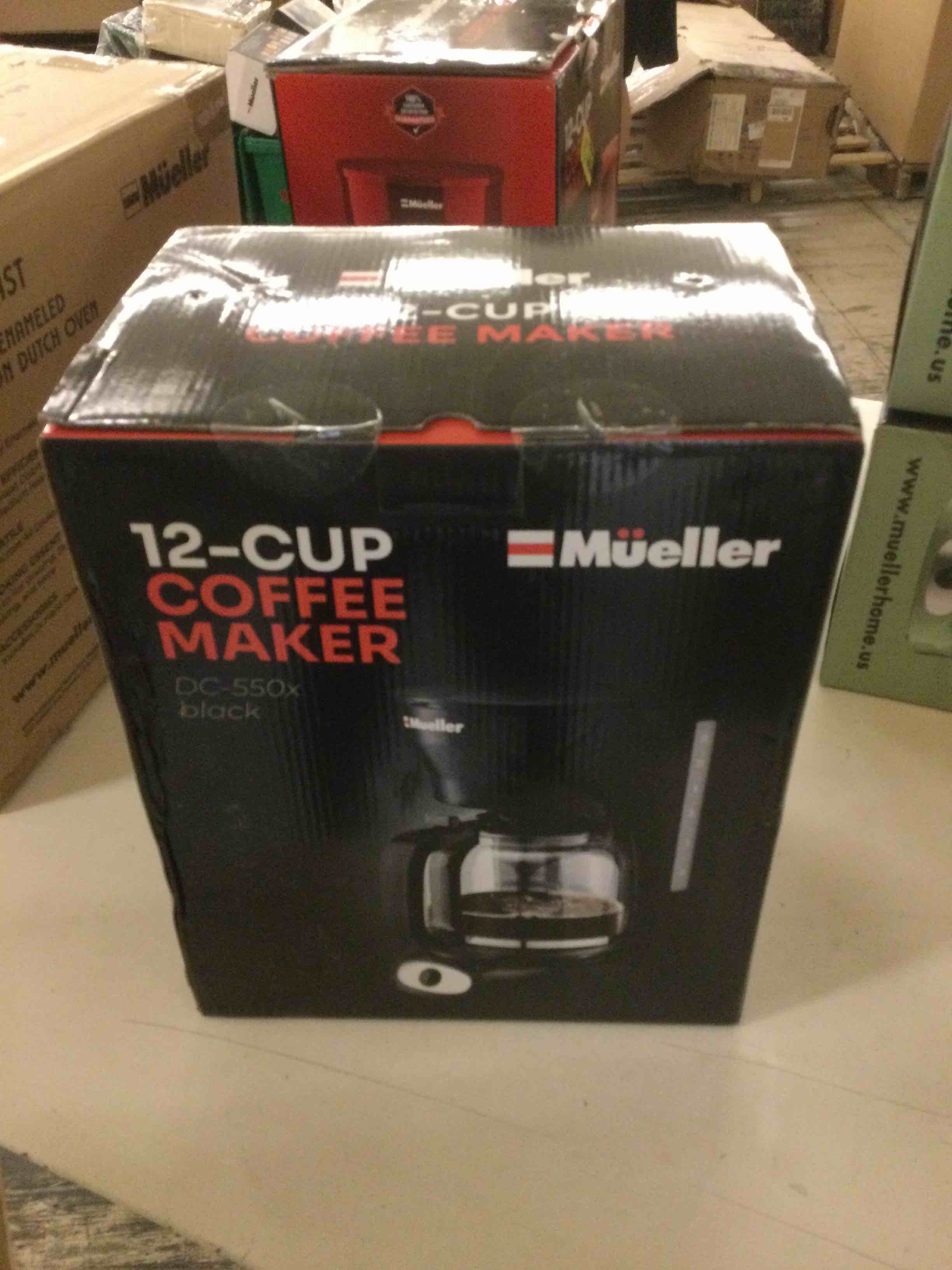 Condition photo showing Good Condition for Mueller 12-Cup Drip Coffee Maker - Borosilicate Carafe, Auto-Off, Reusable Filter, Anti-Drip, Keep-Warm Function, Clear Water Level Window Coffee Machine, Kitchen Essentials & Accessories Black