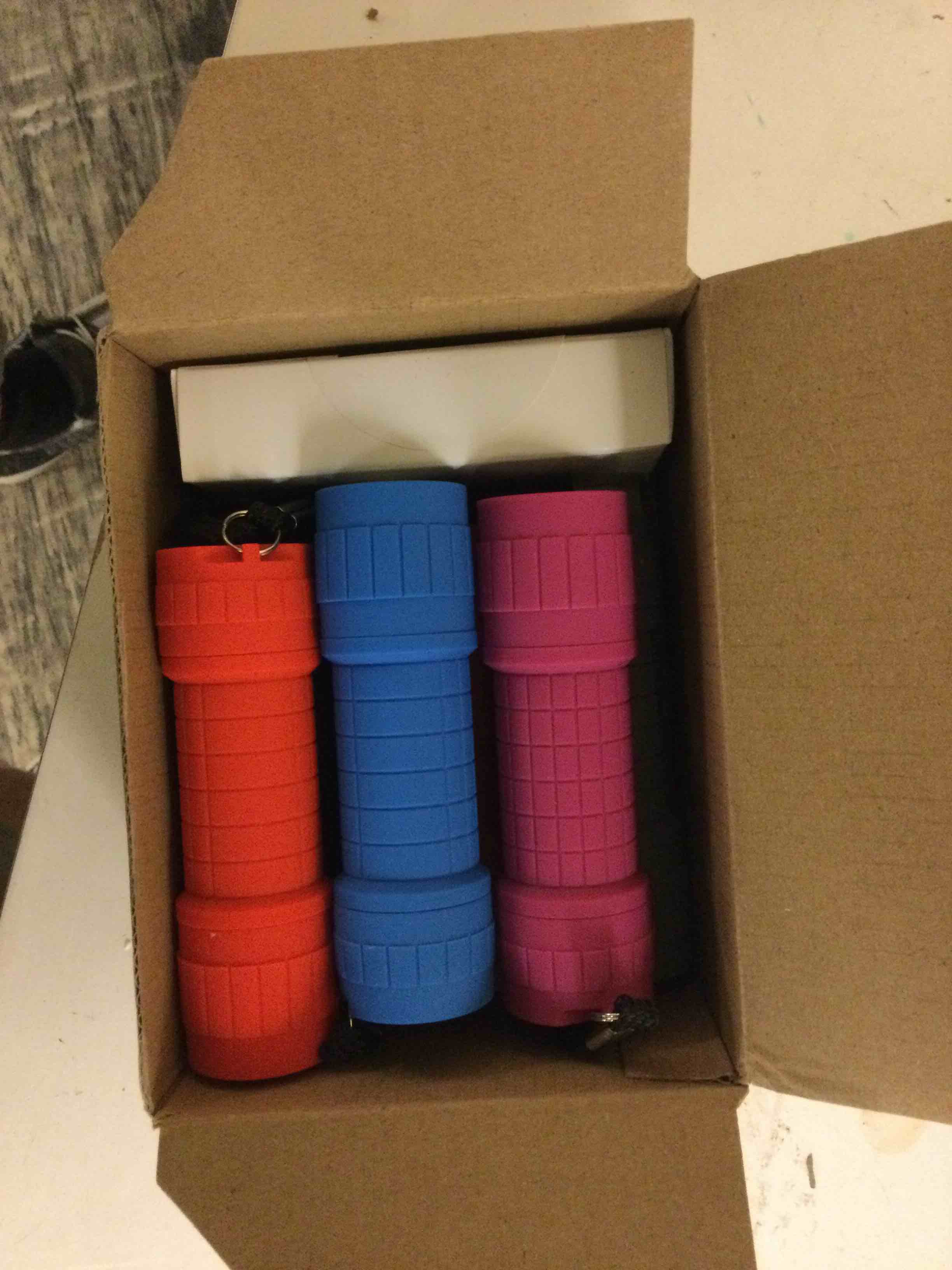 Condition photo showing New/Like New for EverBrite 9-LED Flashlight 6-Pack Impact Handheld Torch Assorted Colors with Lanyard 3AAA Battery Included (Hurricane Supplies, Camping, Hiking, Emergency, Hunting)