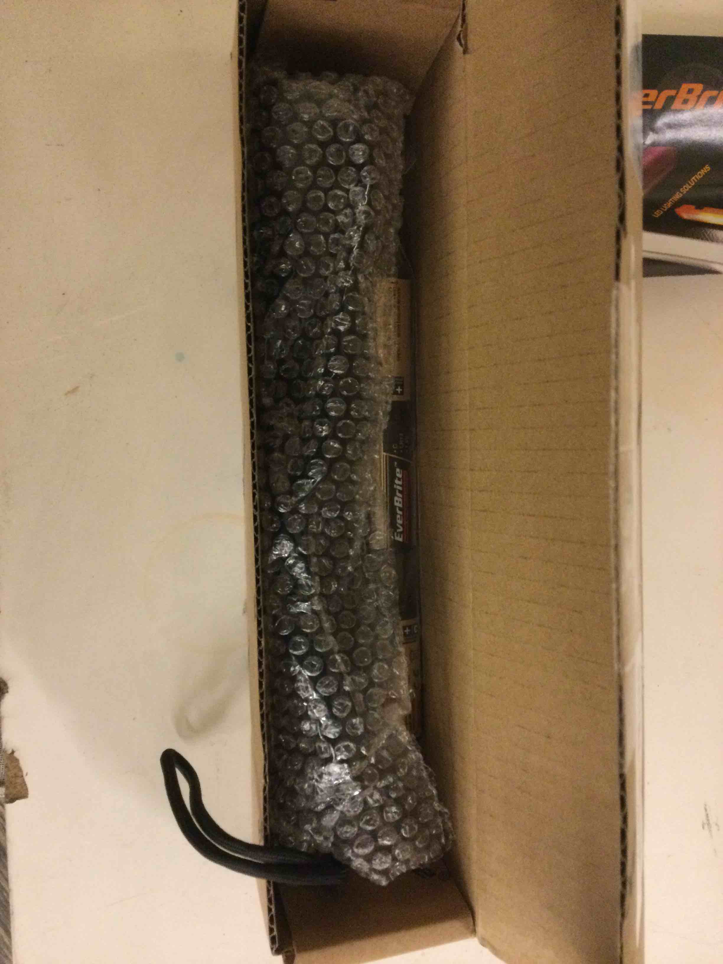 Condition photo showing New/Like New for EverBrite Ultra Bright Tactical Flashlight, 900 Lumen Zoomable Adjustable Focus, 3 Light Modes, Heavy-Duty Aluminum Torch for Hurricane Supplies Camping, Includes 3C Alkaline Batteries