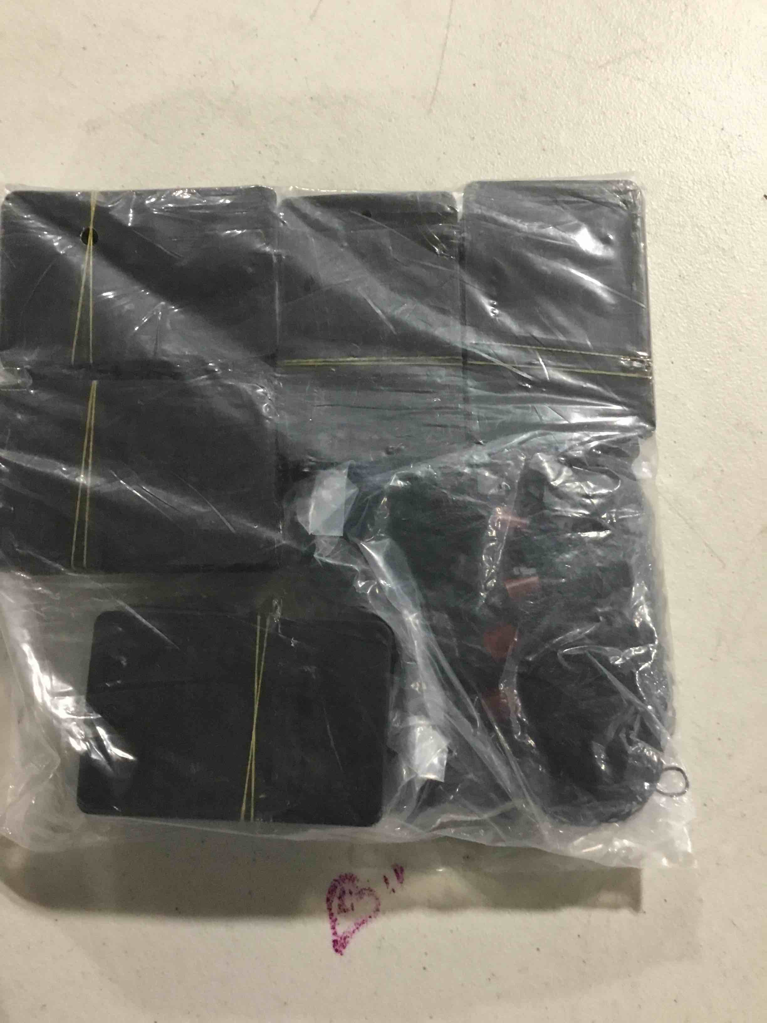 Condition photo showing Good Condition for 500 Pack Blank Hang Tags with String and Fasteners, 2 x 3.5 in Cardstock Paper Tags for Labeling, Pricing, and Gifting - Kraft black Tag for Retail, Clothing, Gifts, and Craft Projects