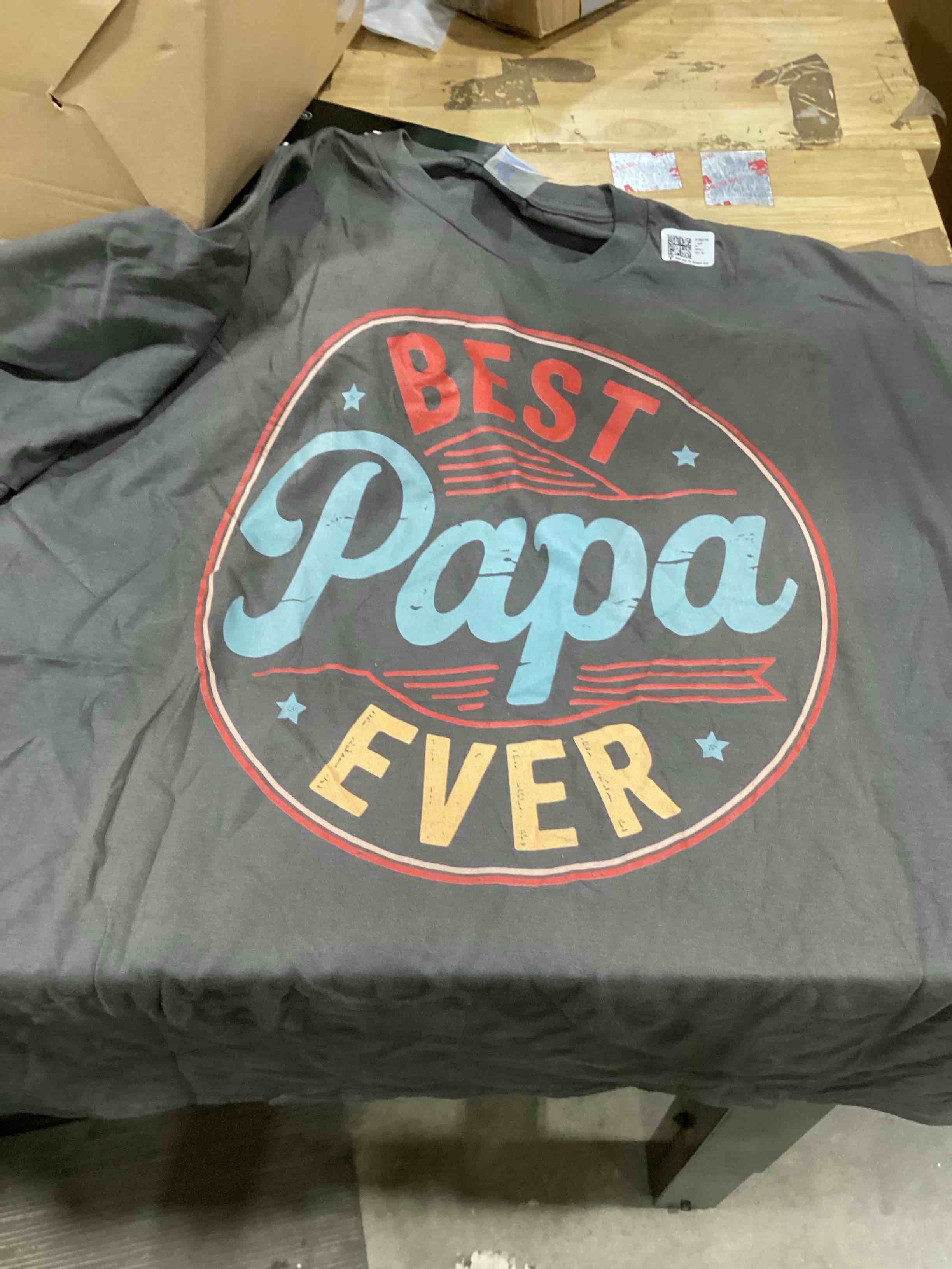 Condition photo showing New/Like New for funny papa art for grandpa from grandkids father's day papa t-shirt, 3xl (2 shirts)
