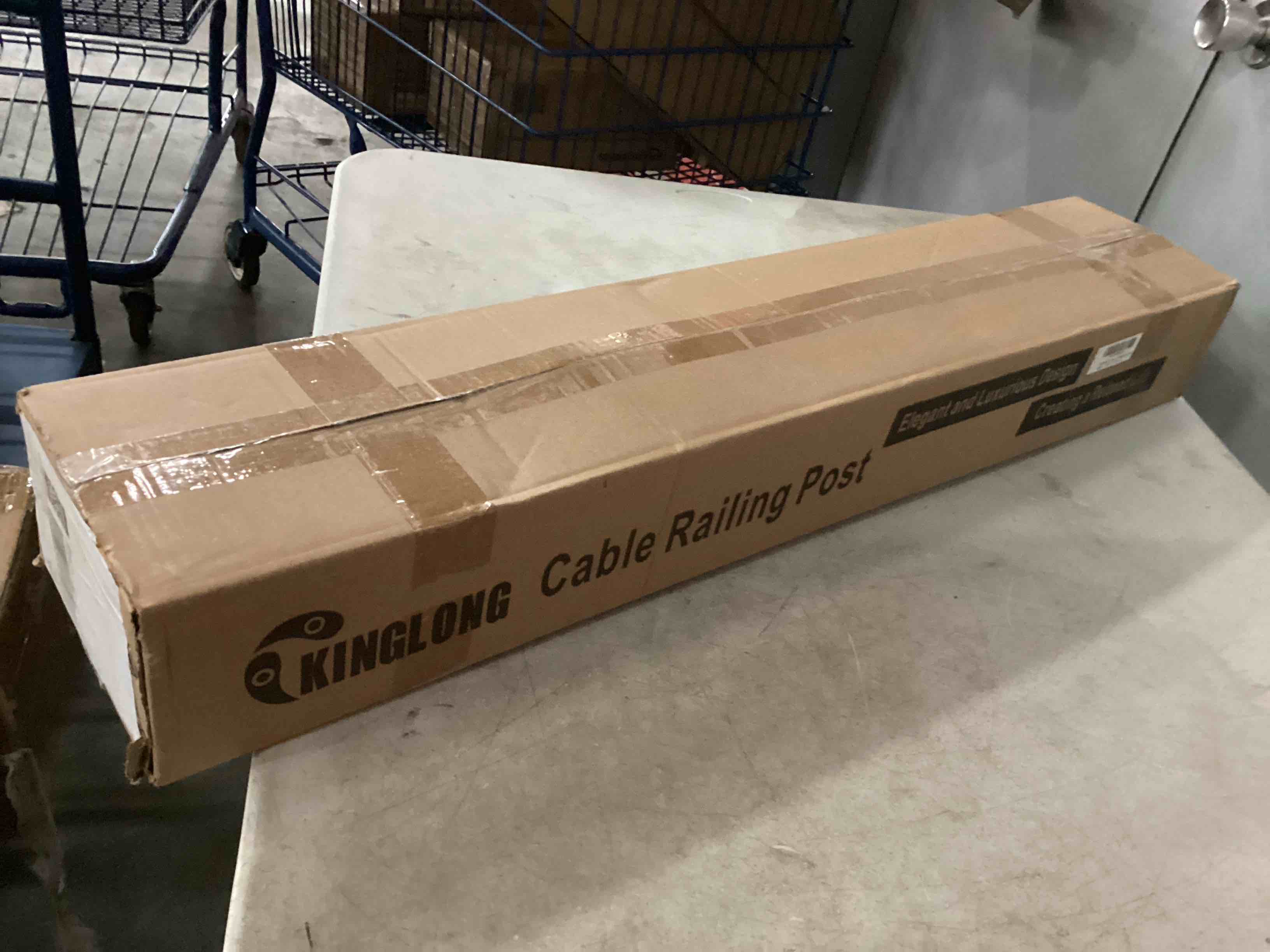Condition photo showing New/Like New for 2 pcs cable railing post 36"x2"x2"?square column 33"? stainless steel black finish, for stairs and deck handrails?can be installed on wood or concrete floor. (middle post, black) middle post black