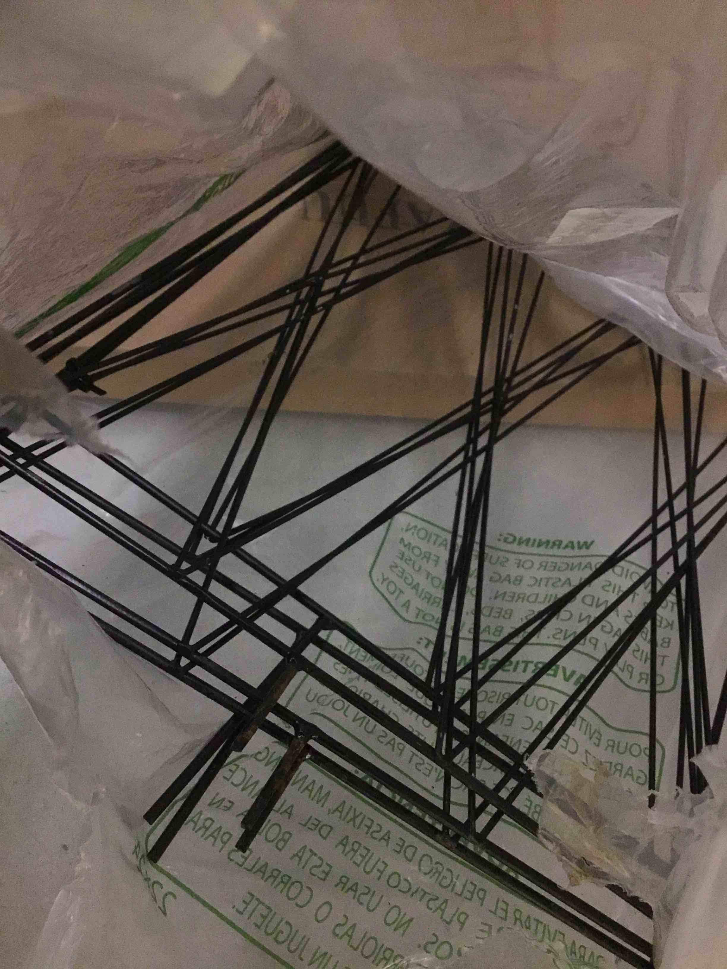 Condition photo showing As Is for 32 inch metal plant trellis for climbing plants, 4 pack garden trellis, decorative support for potho