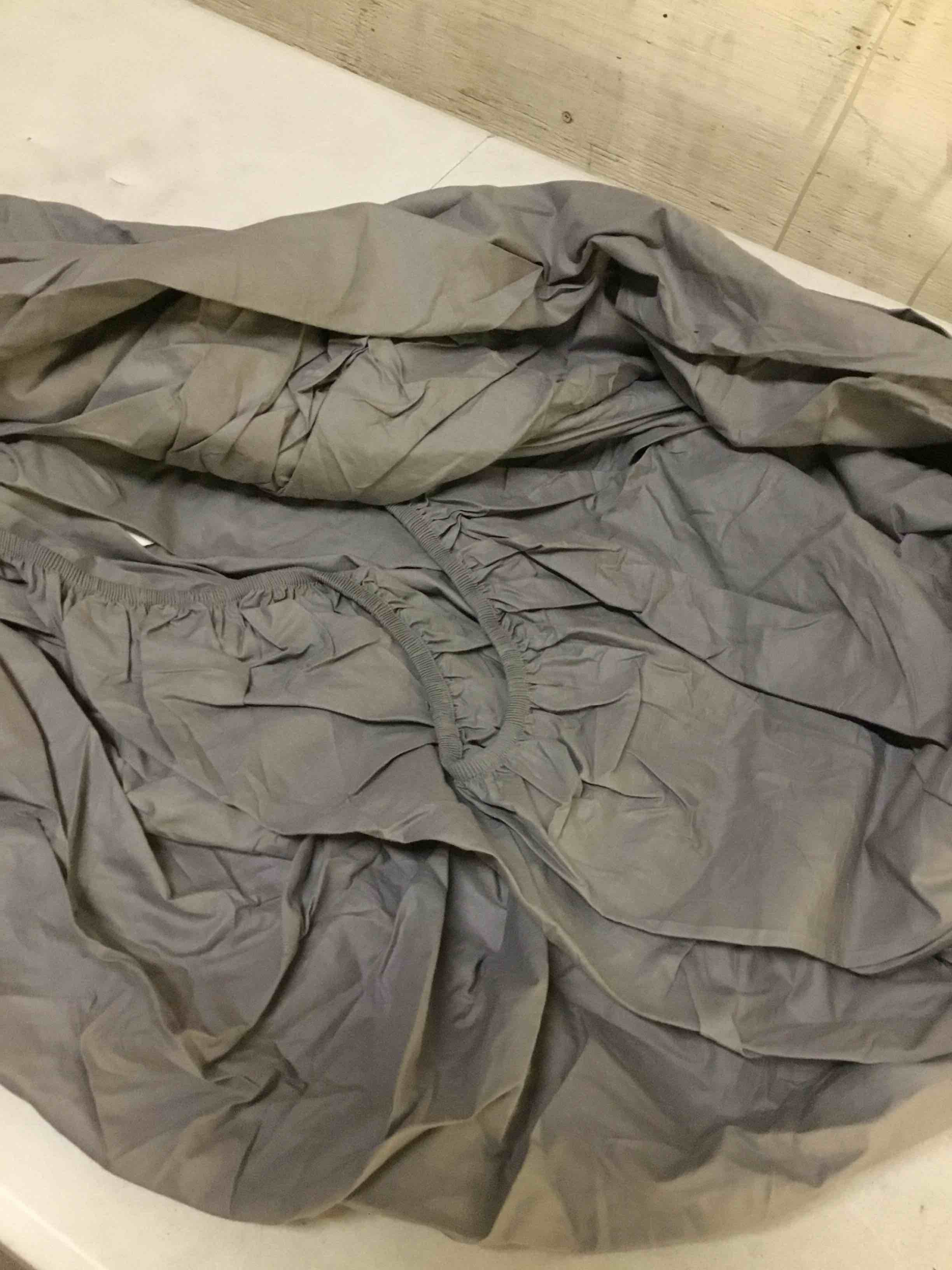 Condition photo showing As Is for ( incomplete) levoo grounding sheets king 90% organic cotton + 10% pure silver fitted grounded sheet for healthy sleep therapy earth connected bed sheet with long grounding cord (gray 78"x 80"x 16") gray king