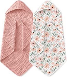 yoofoss hooded baby towels for newborn 2 pack 100% muslin organic cotton baby bath towel with hood for babies, infant, toddler and kids, large 32x32inch, soft and absorbent newborn essential click to see full view yoofoss hooded baby towels for newborn 2 pack 100% muslin organic cotton baby bath towel with hood for babies, infant, toddler and kids, large 32x32inch, soft and absorbent newborn essential