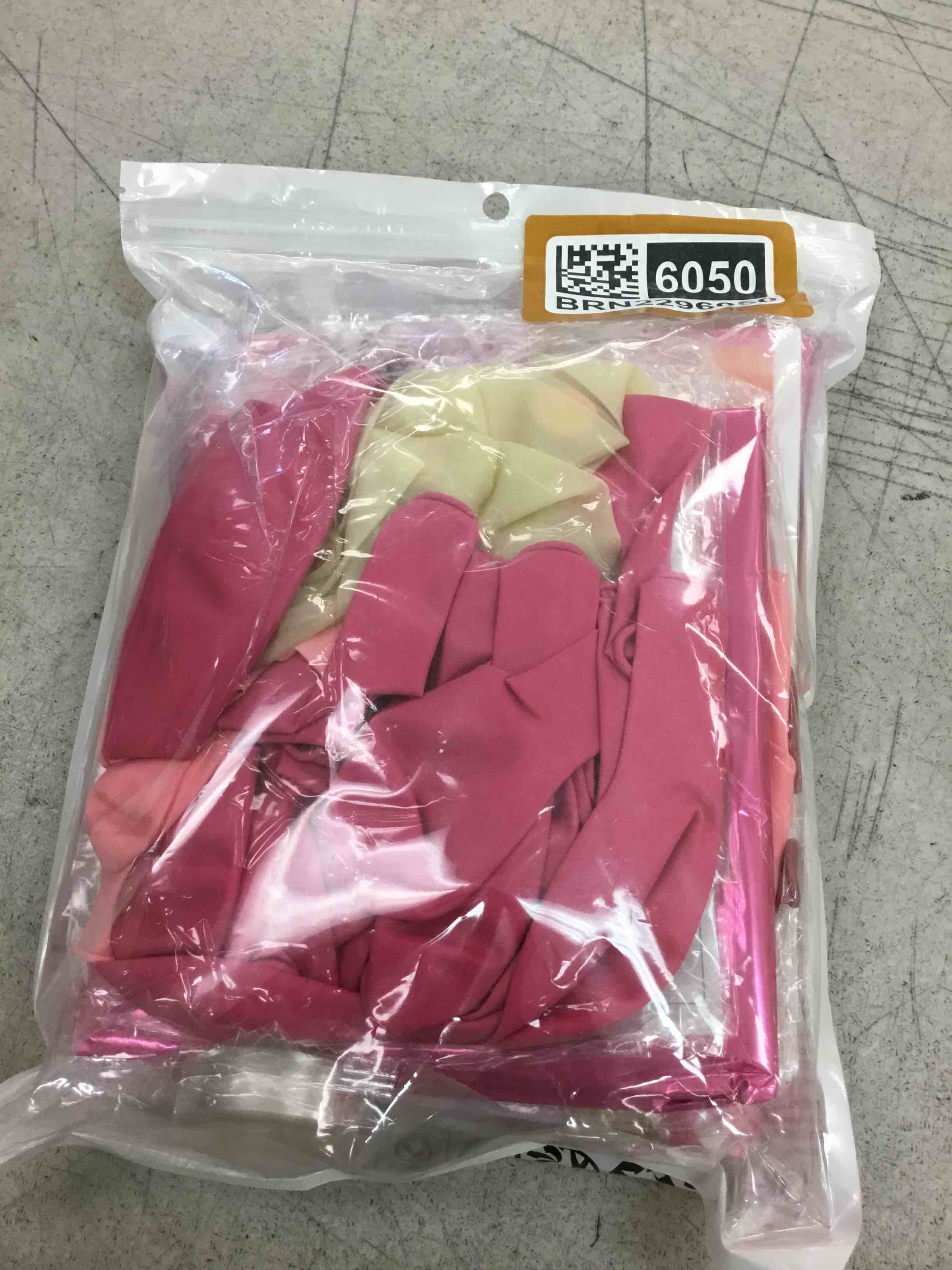 Condition photo showing New/Like New for pink balloon arch kit with foil butterfly balloons, happy birthday backdrop & tablecloth decorations for girl's party - 106 supplies