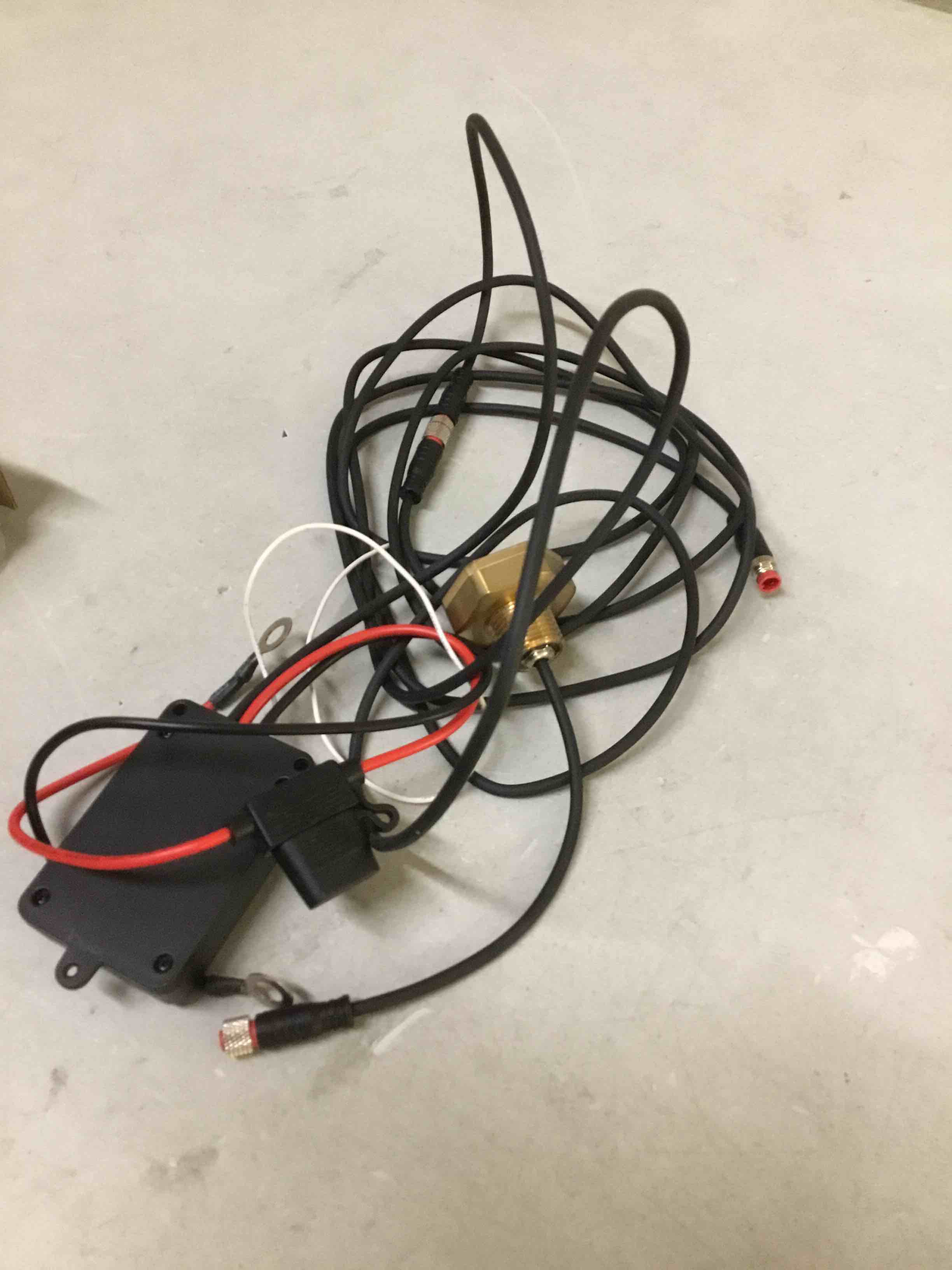 Condition photo showing As Is for ( incomplete) nbwdy blue boat drain plug light,ip68 underwater boat lights with app remote control,replaces standa