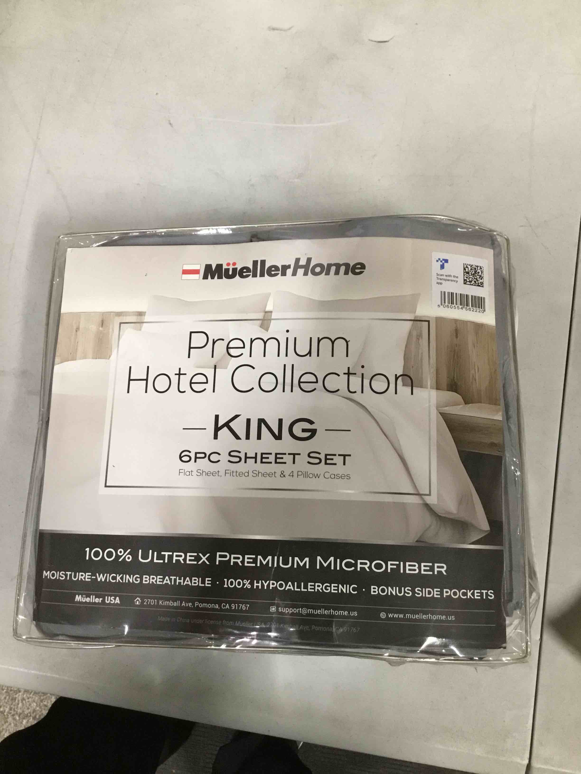 mueller 6 piece king sheet set