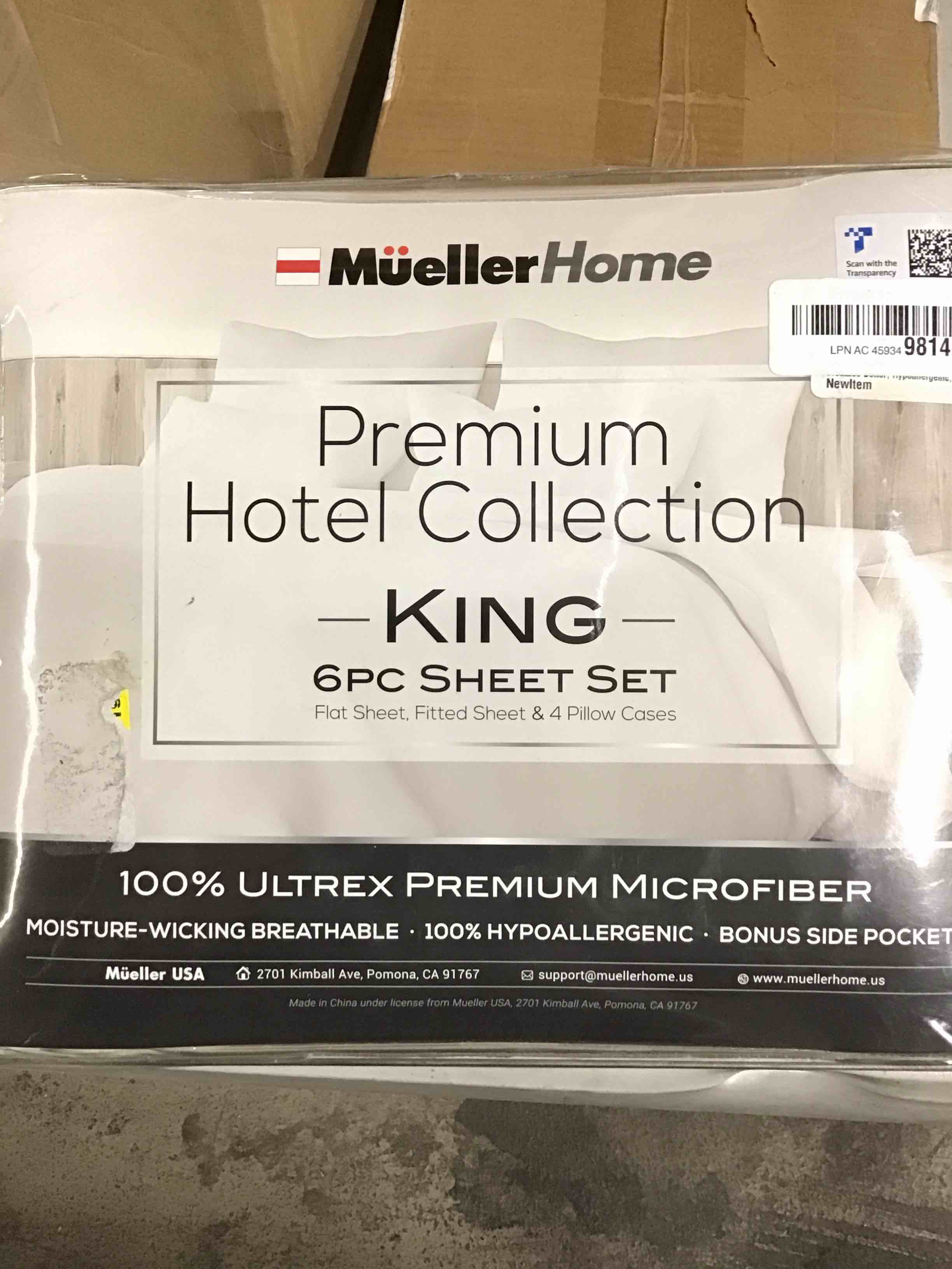mueller 6PC king sheet set