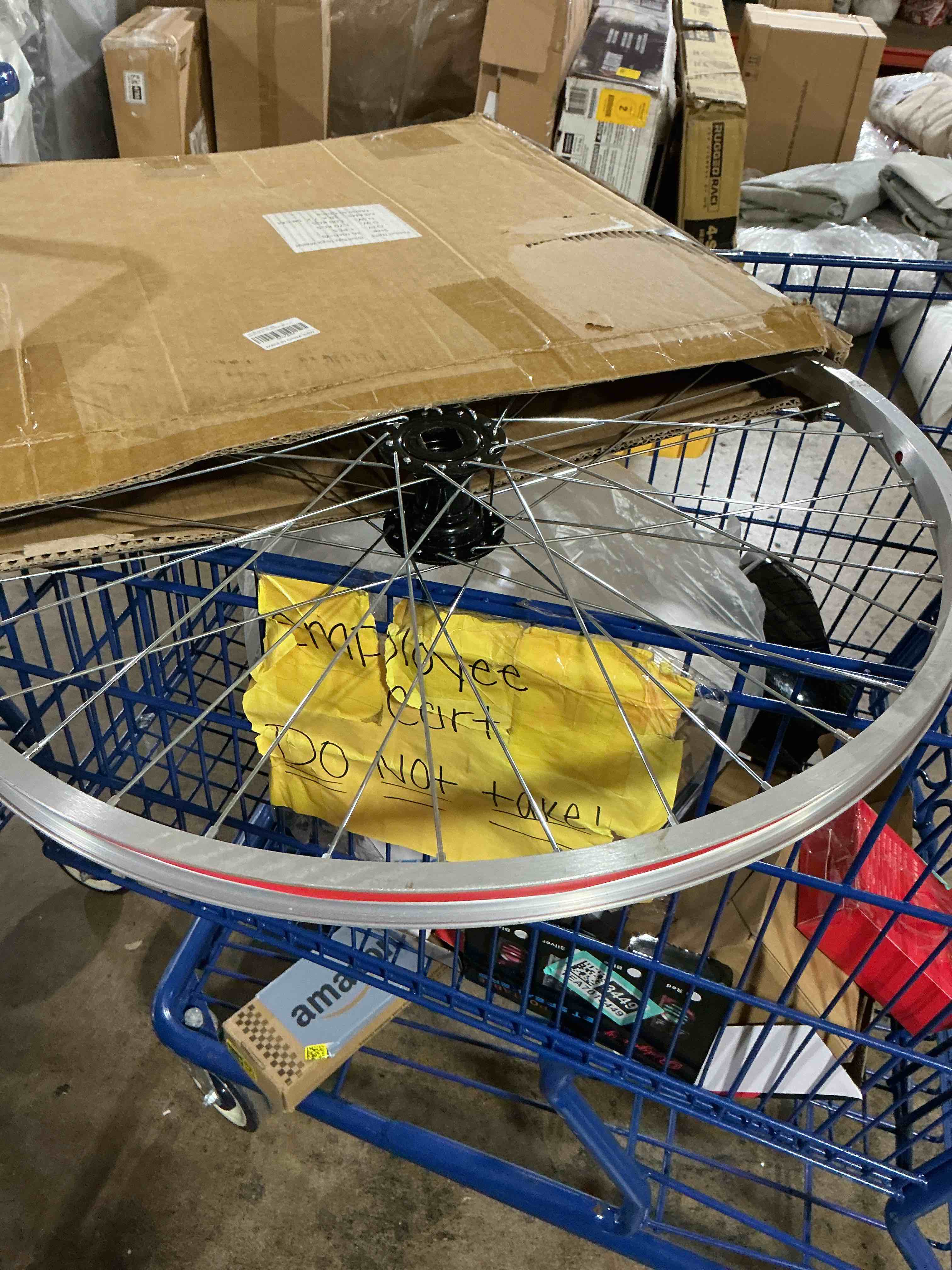 Condition photo showing As Is for tricycle right wheel 26”