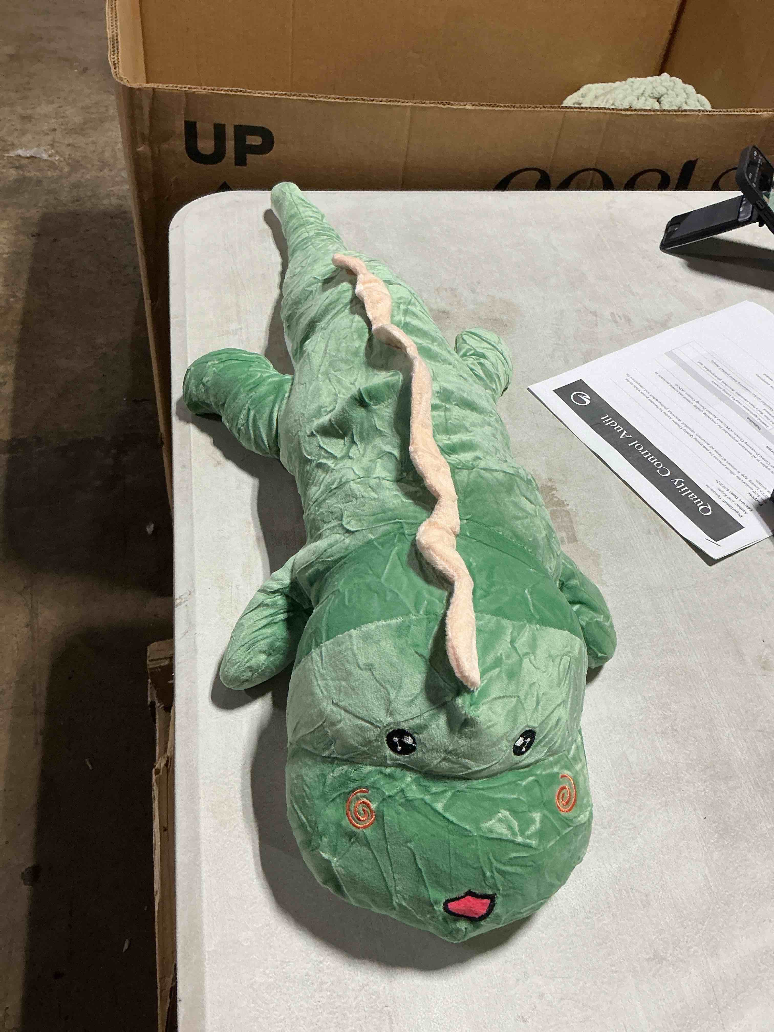 Condition photo showing Good Condition for dinosaur plush toy pillow cute big dinosaur stuffed animal doll plush anmial pillow gifts for kids birthday,valentine 29”