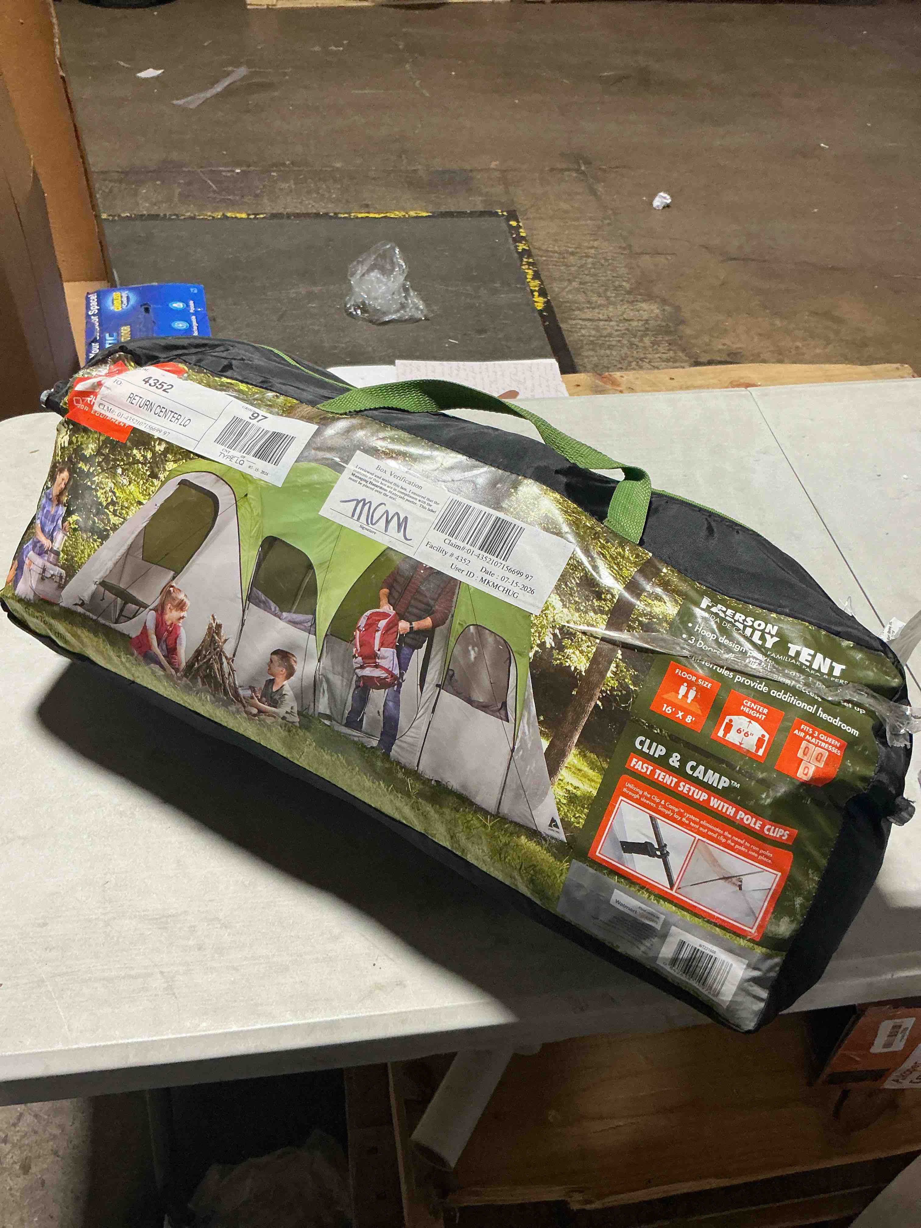 Condition photo showing As Is for 8p family tent