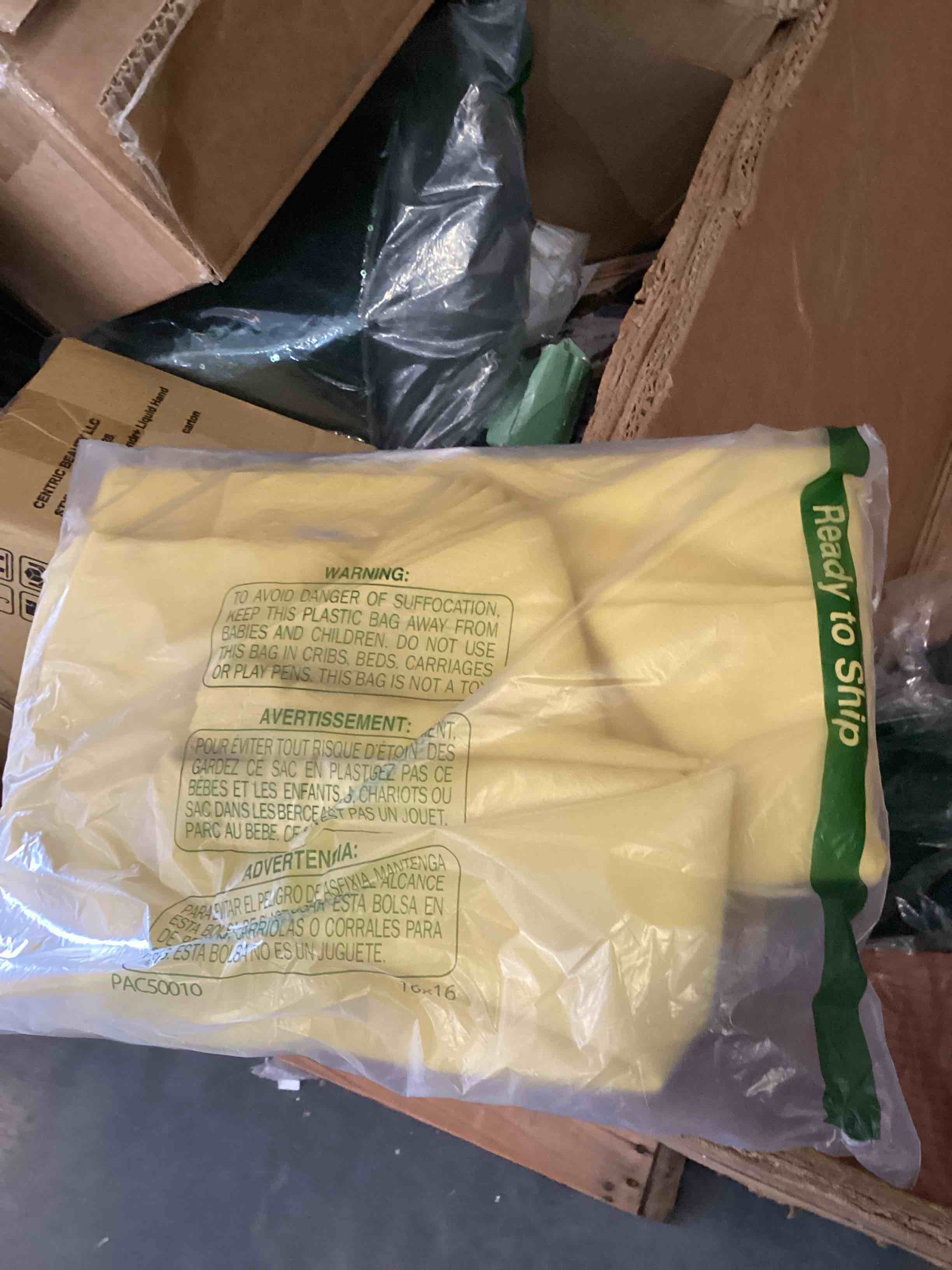 Condition photo showing As Is for yellow curtain