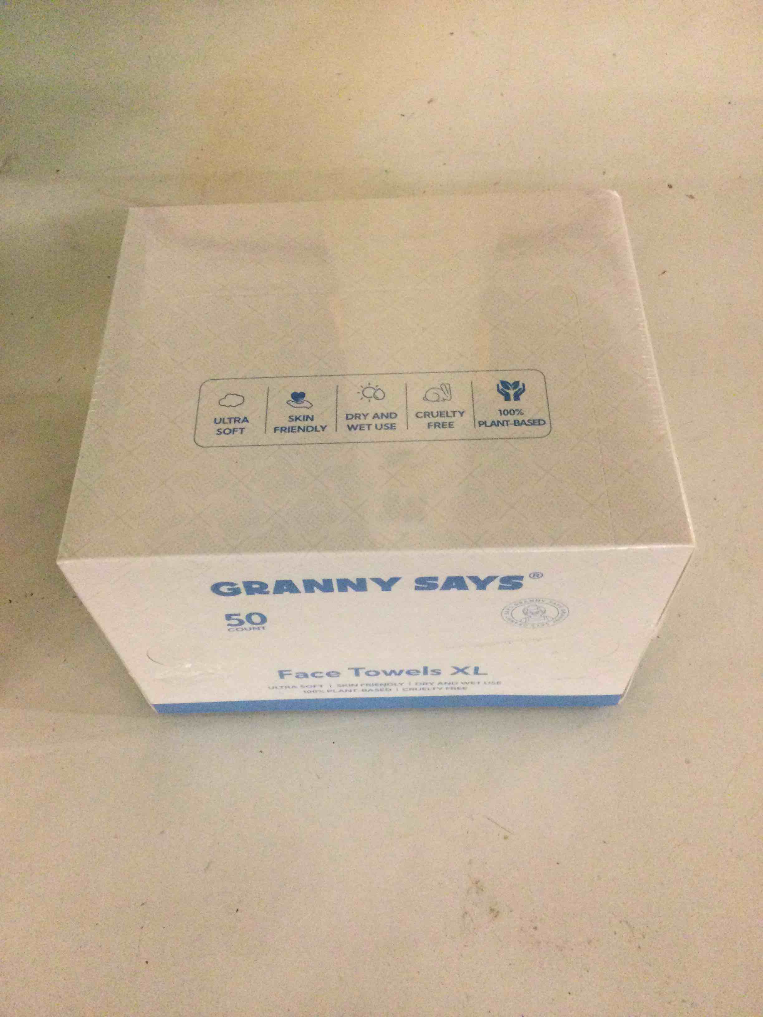 Condition photo showing New/Like New for Granny Says 50 Count Face Towel XL