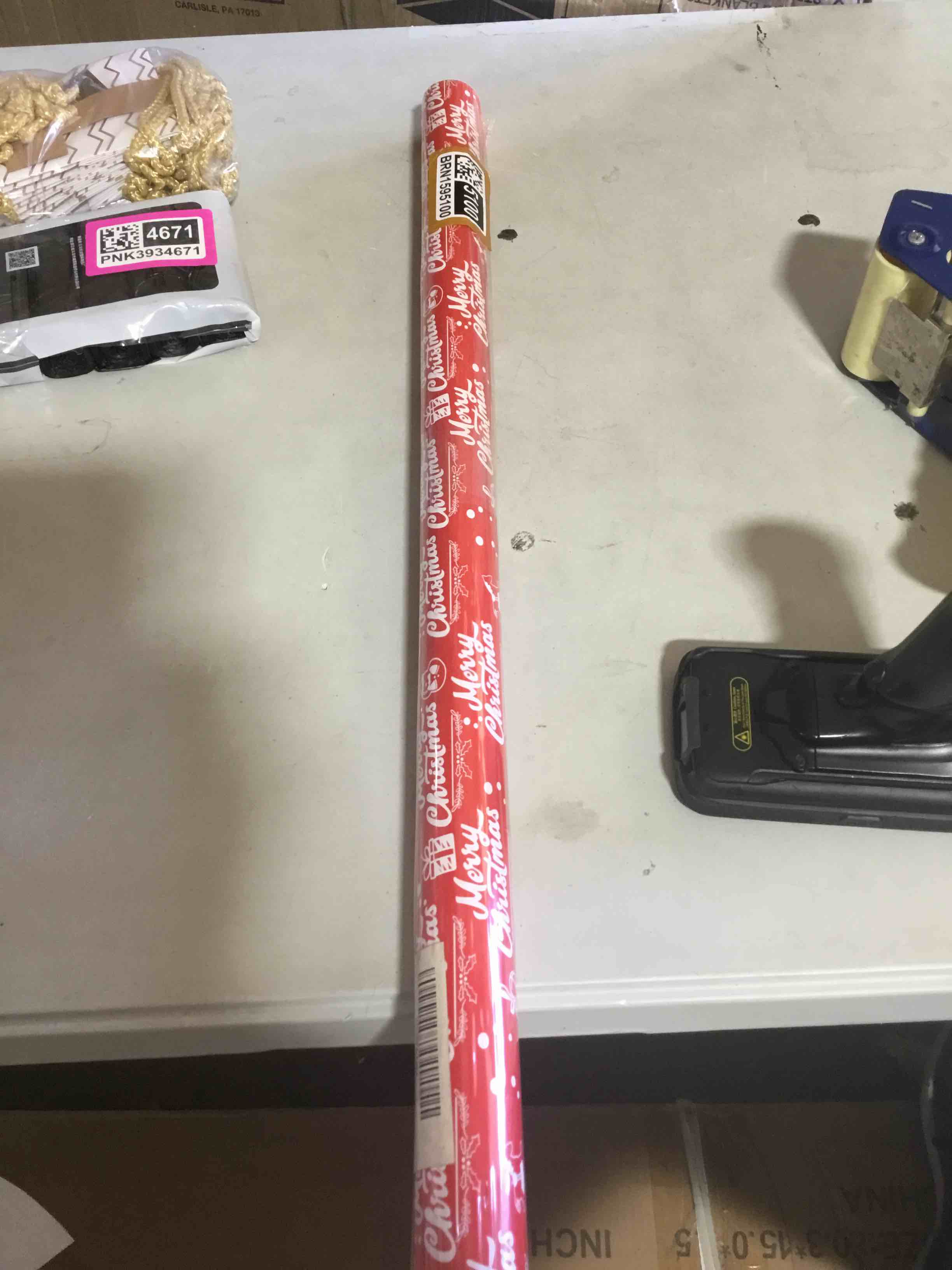 Merry Christmas Wrapping Paper Roll, 30 in x 32 ft