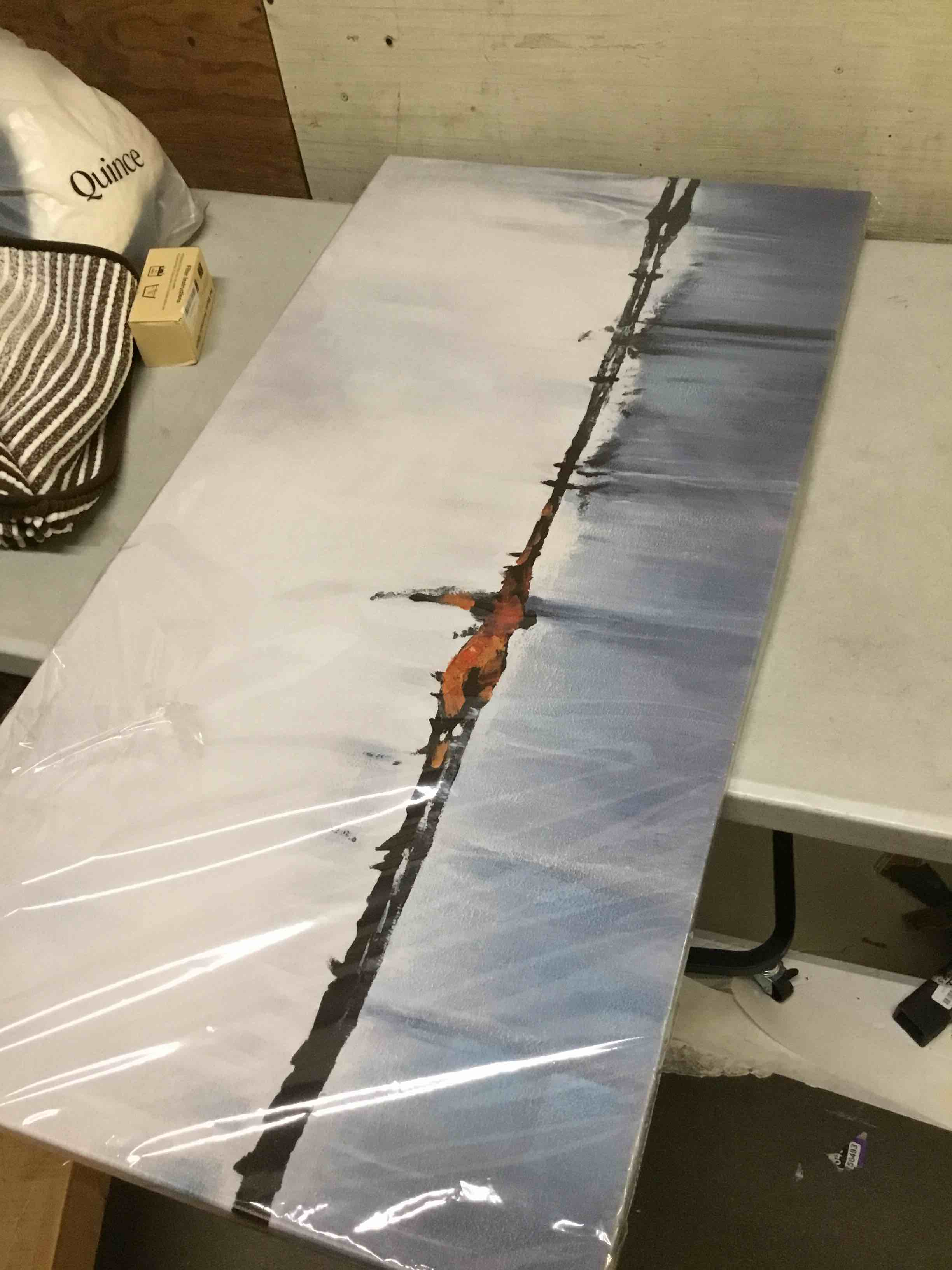 Condition photo showing New/Like New for abstract wall art canvas wall paintings  wall decor  room decor wall art framed artwork for living room bedroom dining room home office decor 24"x48" 48"l x 24"w 