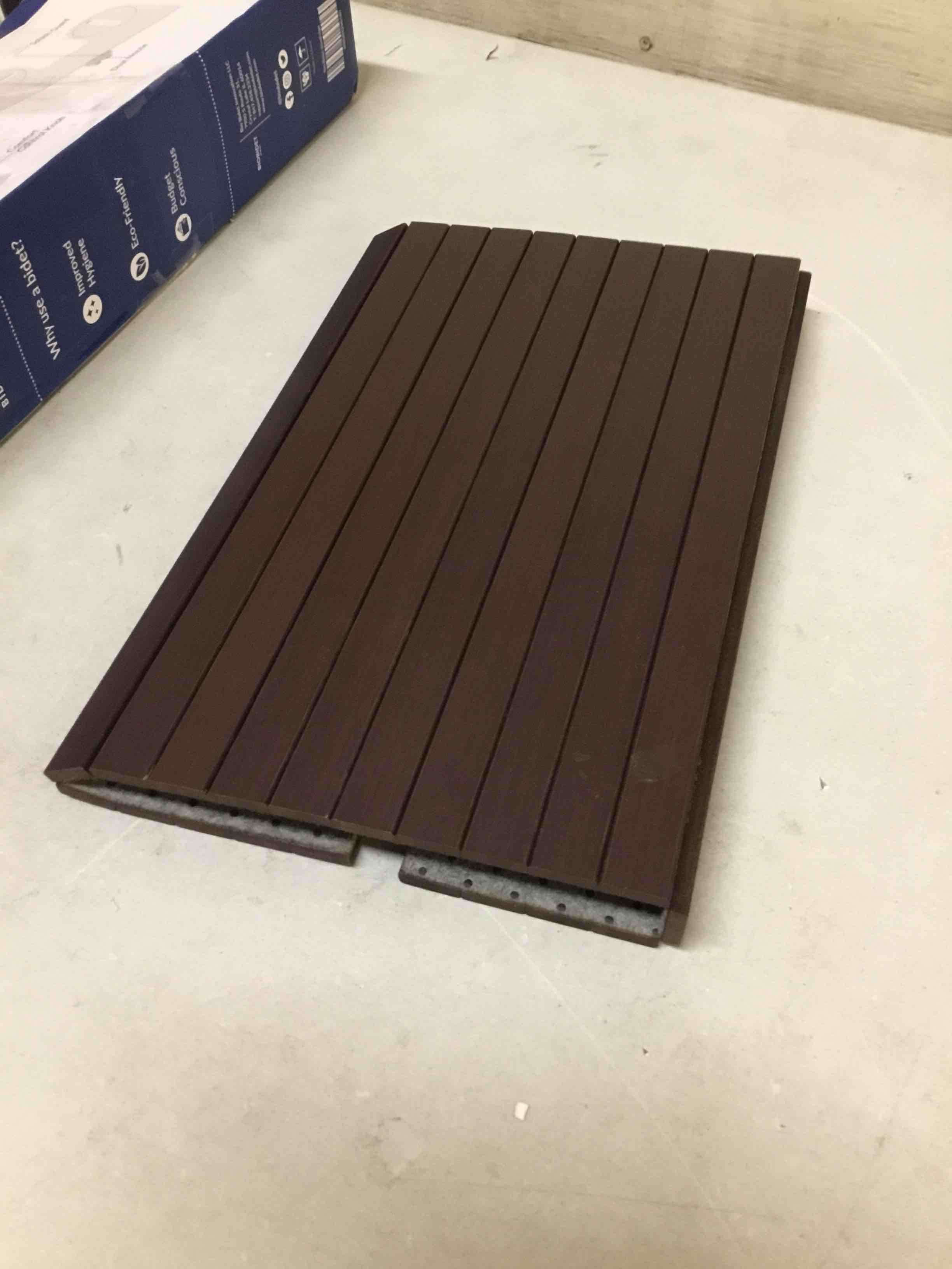 Condition photo showing As Is for ( different color ) bamboo wood armrest tray table sofa organizer protector with drink holder 