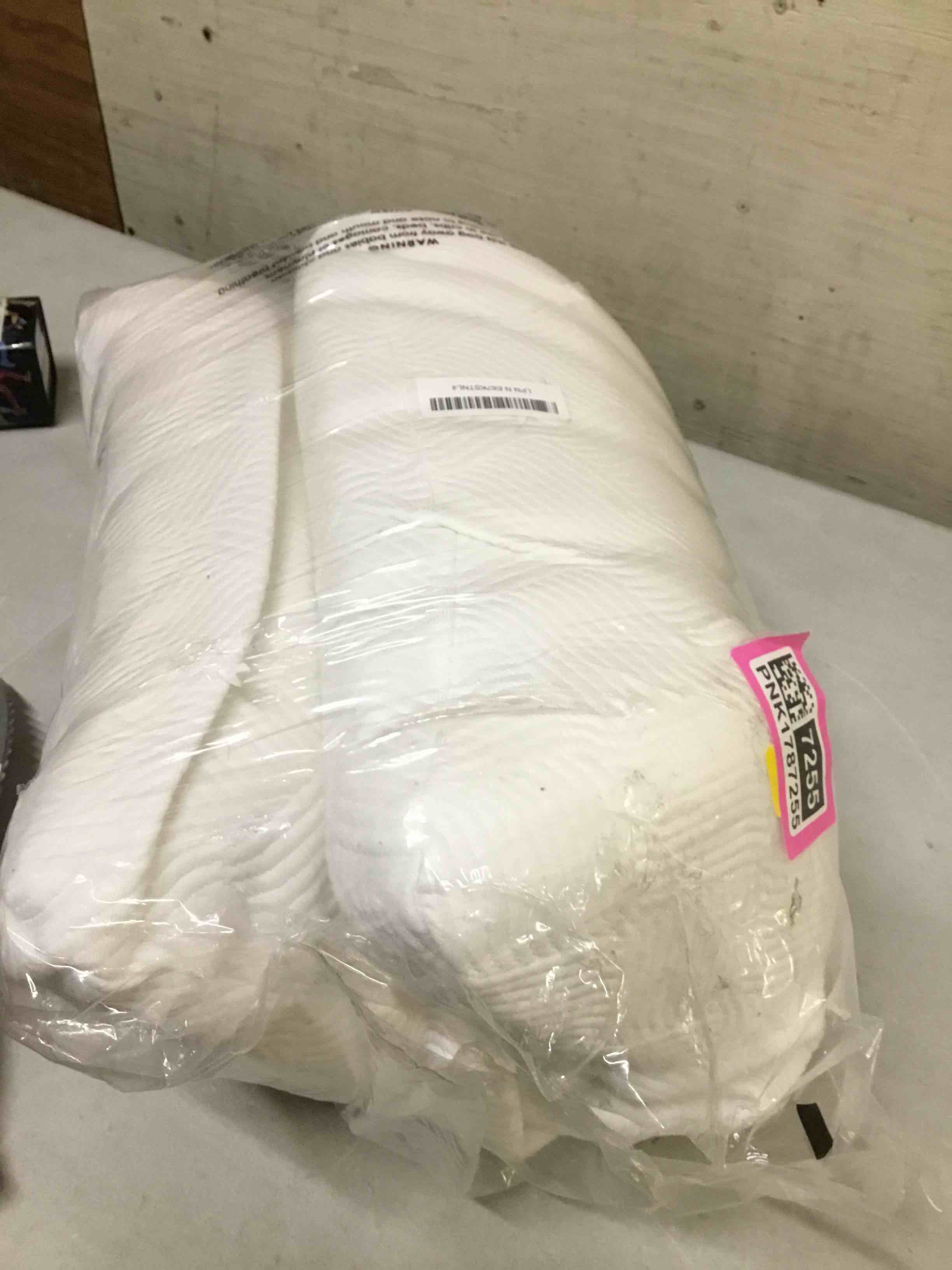 Condition photo showing As Is for high loft memory foam pillow for side sleepers, 7 inch firm high profile bed pillow for broad shoulders & large frames, breathable washable cover high loft - 7"