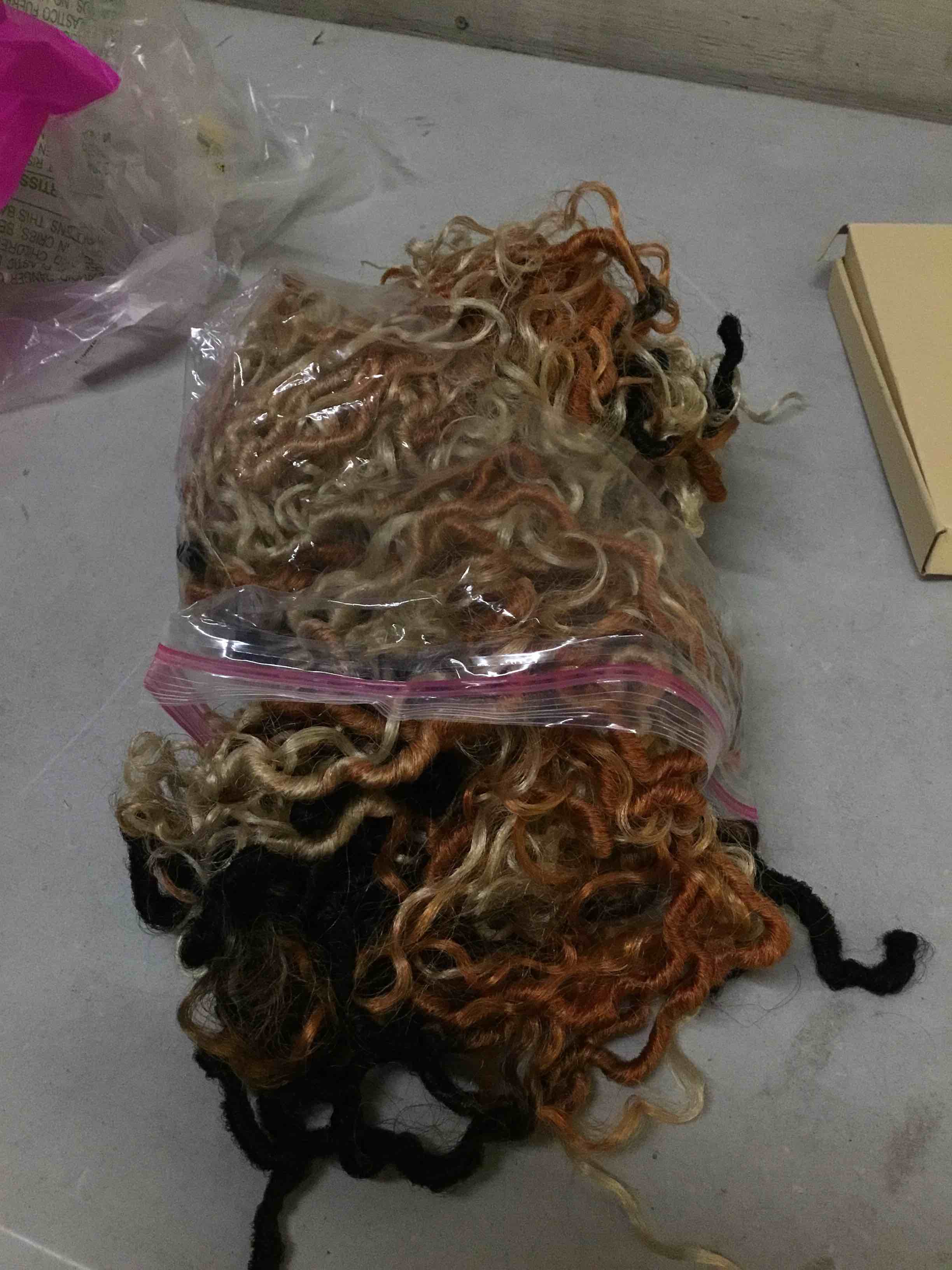 Condition photo showing As Is for goddess locs crochet hair 18inch 8packs crochet locs,boho faux loc with curly ends river hippie bohemian loc crochet hair for black women(1b/30/613 18inch(pack of 8)) 1b/30/613 18 inch(pack of 8)
