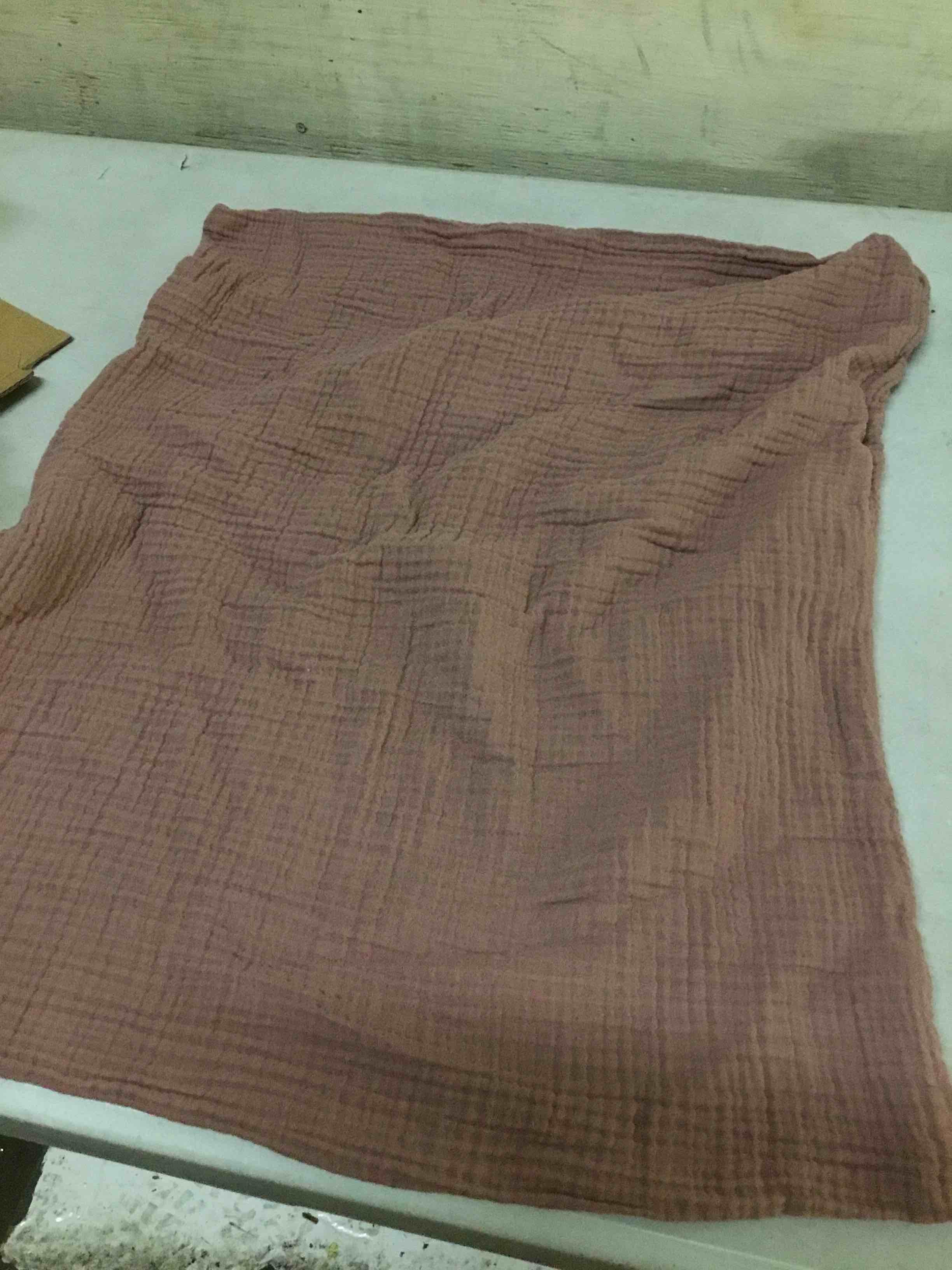Condition photo showing As Is for ( incomplete one pillowcase only) organic cotton gauze dream quilt set, twin, fig