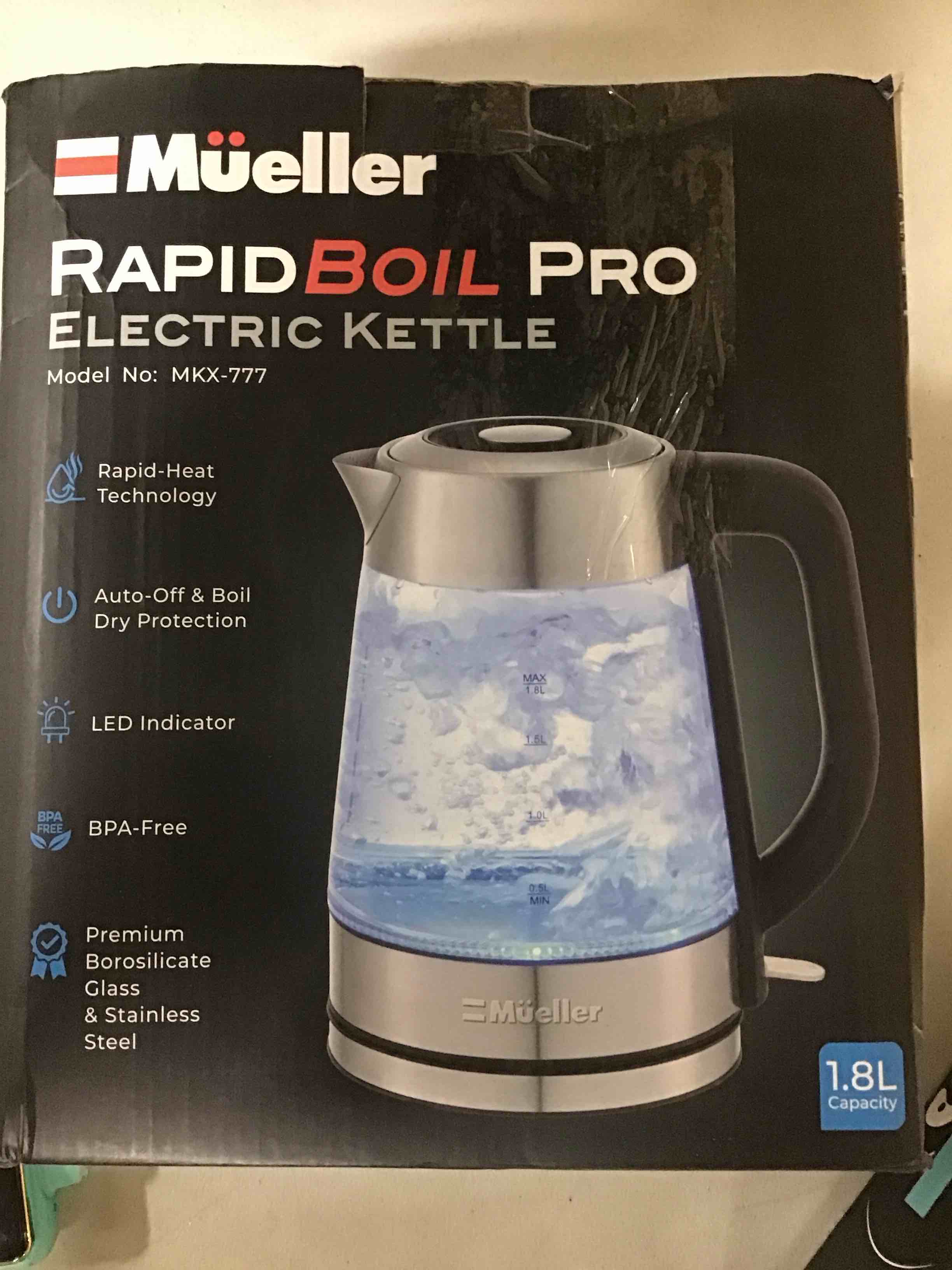 mueller rapid boil pro electric kettle