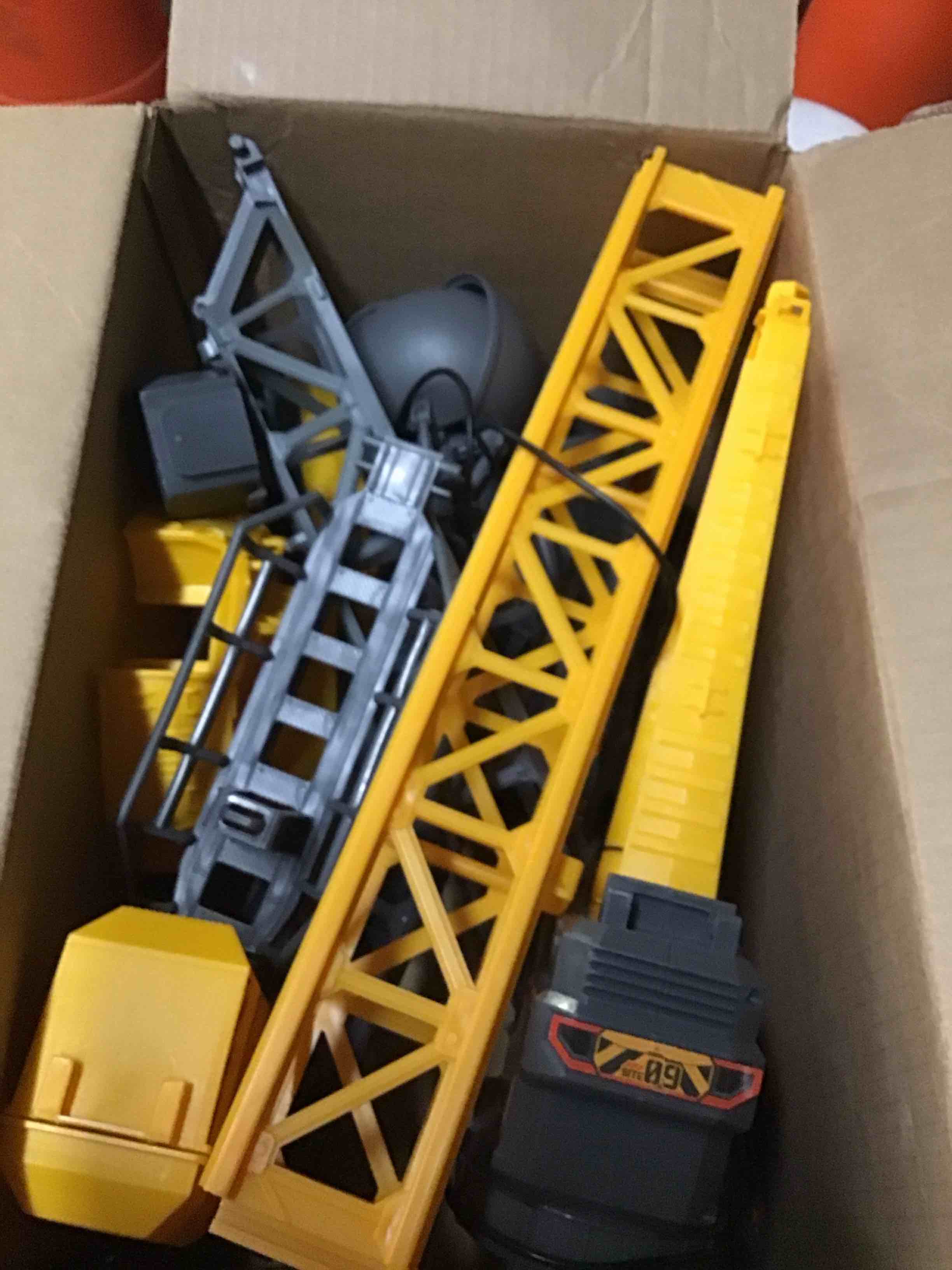 Condition photo showing As Is for Dickie Toys 40" Giant Crane Playset , Yellow