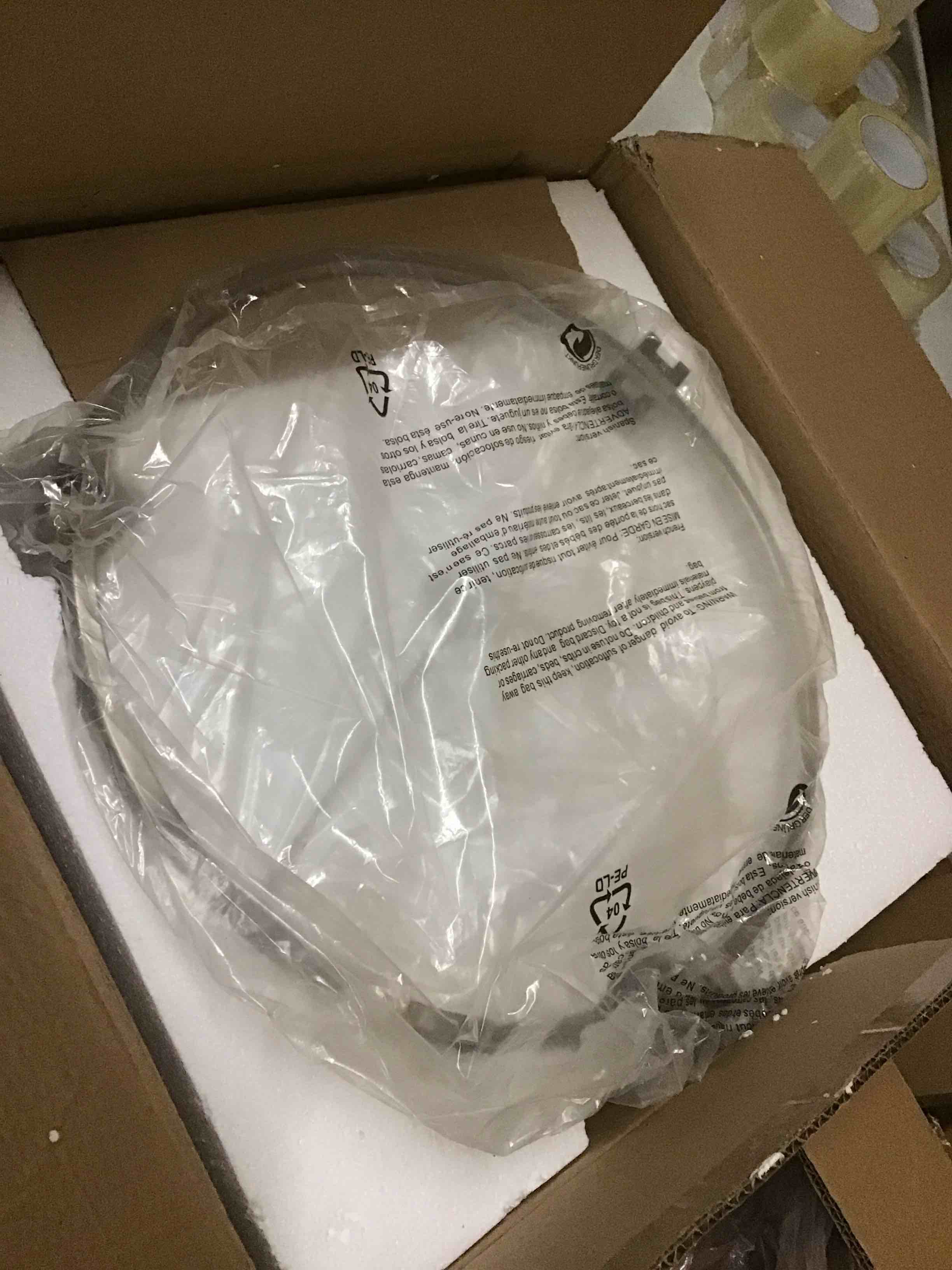 Condition photo showing As Is for (incomplete) samteen brushed nickel semi flush mount ceiling light modern 3-light white glass hallway light fixture ceiling for bedroom living room kitchen, bowl shade