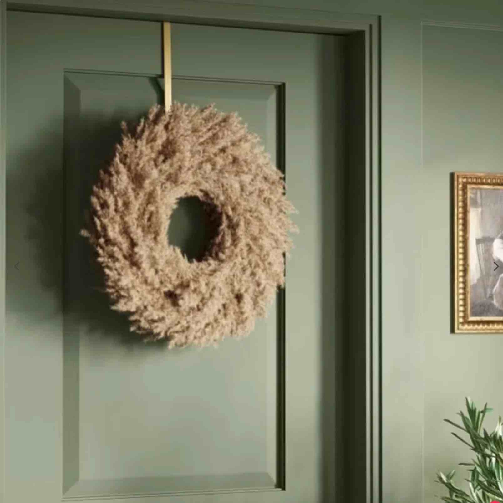 pampas preserved dried wreath brown - threshold™