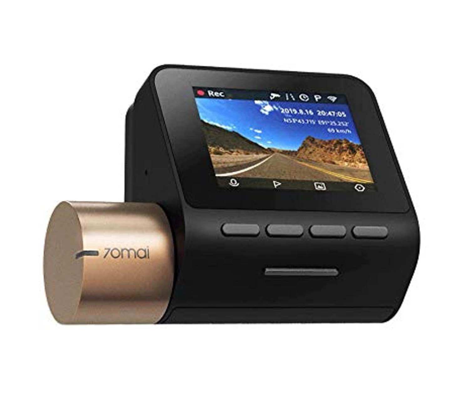 70mai Dash Cam Front and Rear - 2.5K+1080P Dual Dash Camera with HDR, Super Night Vision, F1.55 Aperture, 24H Parking Mode, Built-in Wi-Fi & GPS, G-Sensor, Loop Recording, 64GB Card Included (A410)