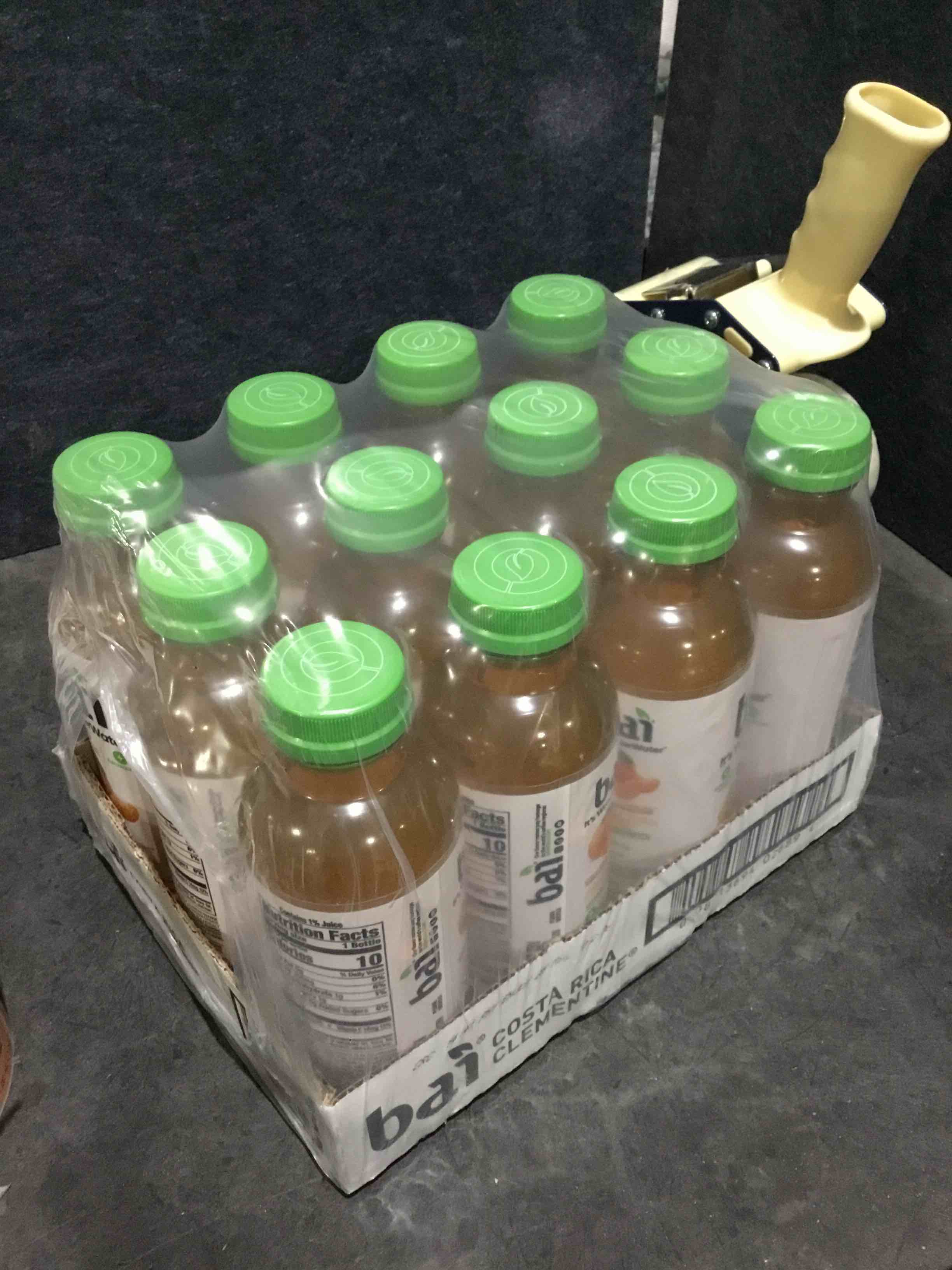 Condition photo showing New/Like New for bai antioxidant infused water beverage, costa rica clementine, with vitamin c and no artificial sweeteners, 18 fluid ounce bottle, 12 pack (best by april 10, 2026)