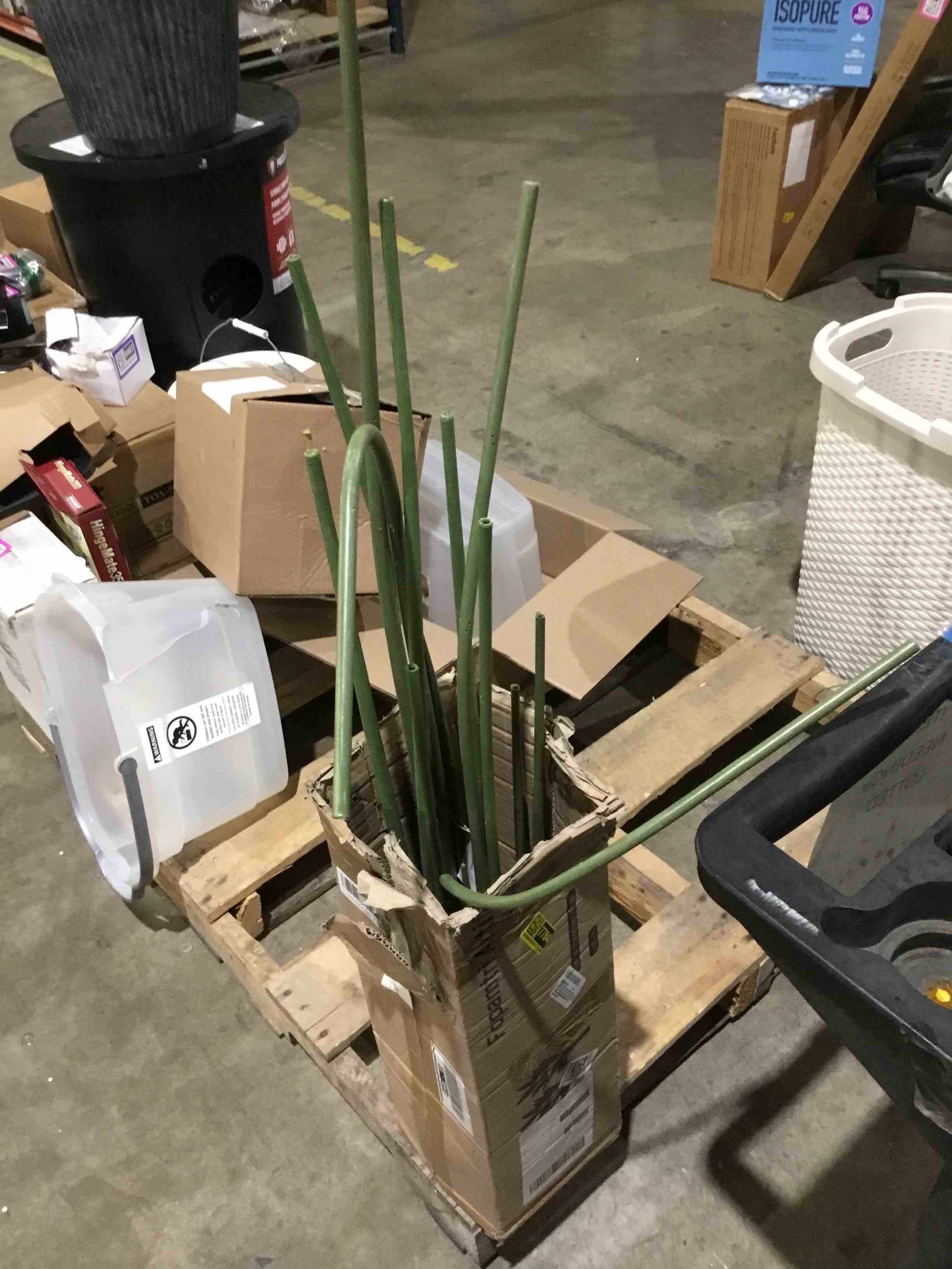 Condition photo showing As Is for fopamtri artificial bird of paradise plant 6 feet fake palm tree with 13 trunks faux tree for indoor outdoor modern decoration feaux plants in pot for home office perfect housewarming gift,2 pack 2 6ft