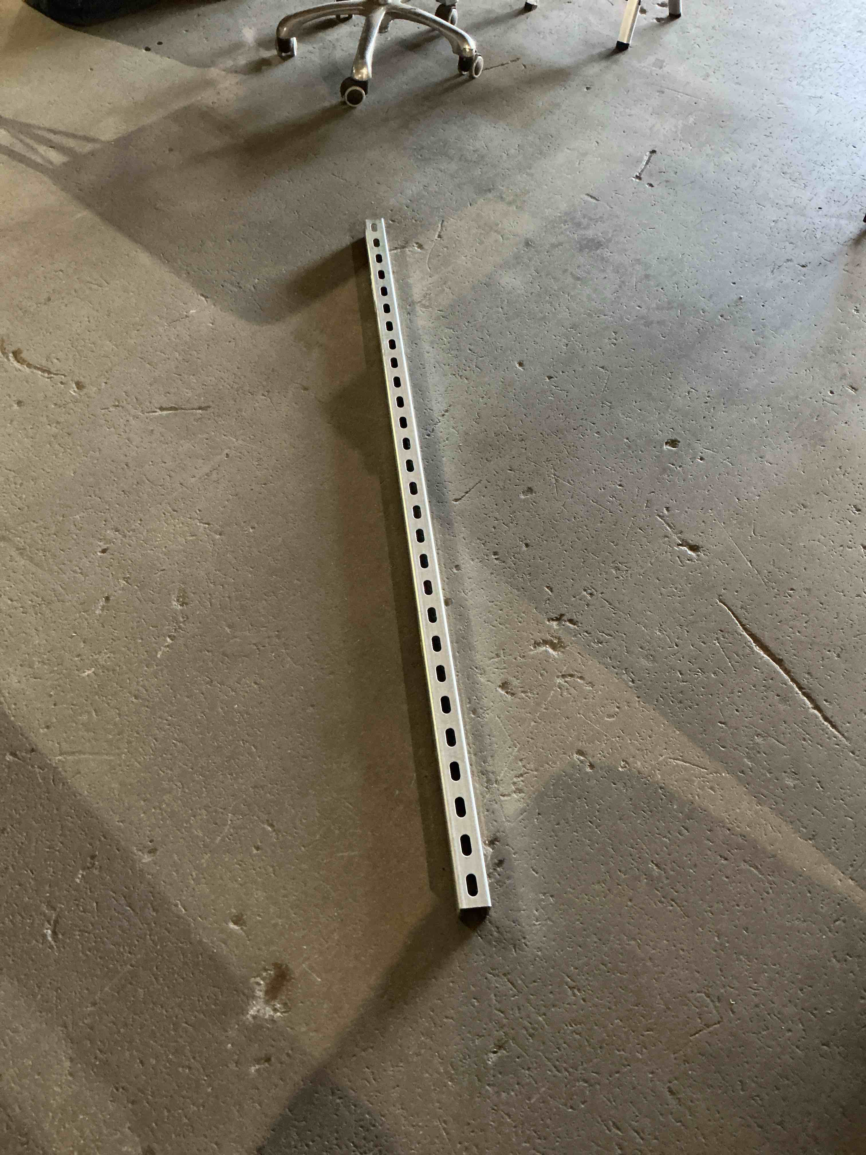 Condition photo showing Good Condition for 4.6 feet length strut channel trolley track,1-5/8" 12 gauge metal strut channel with slotted back, pre-galvanized zinc finish(1)
