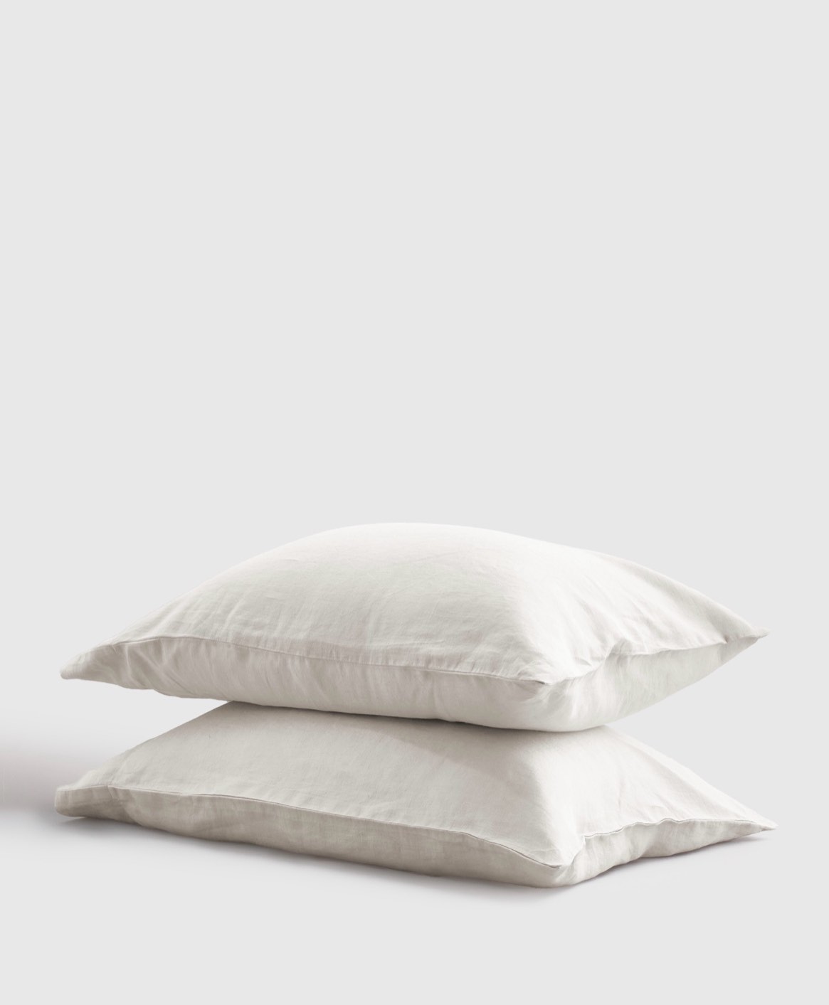 european linen pillowcase set, standard, sand