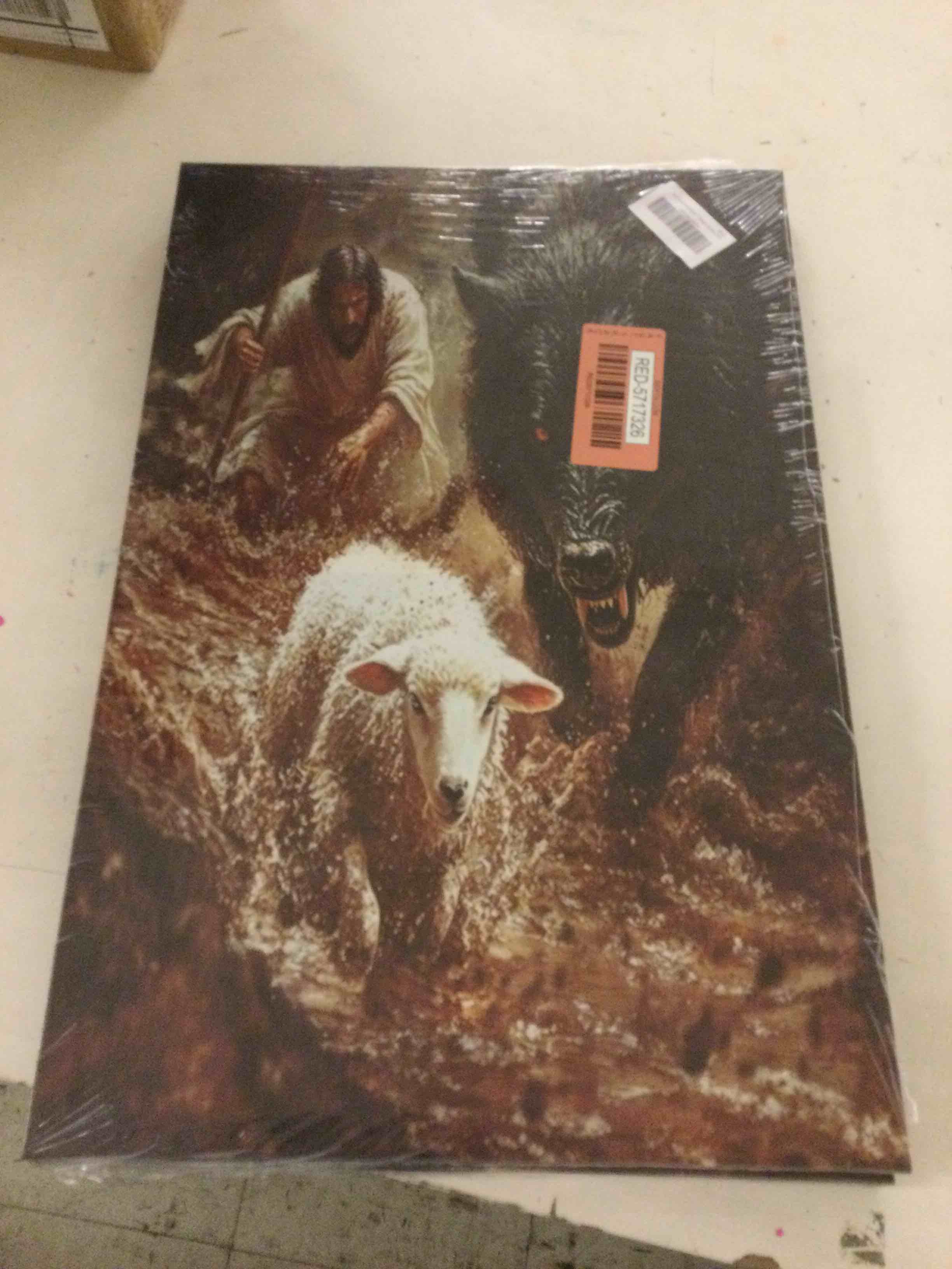 Condition photo showing New/Like New for jesus saves the lamb canvas