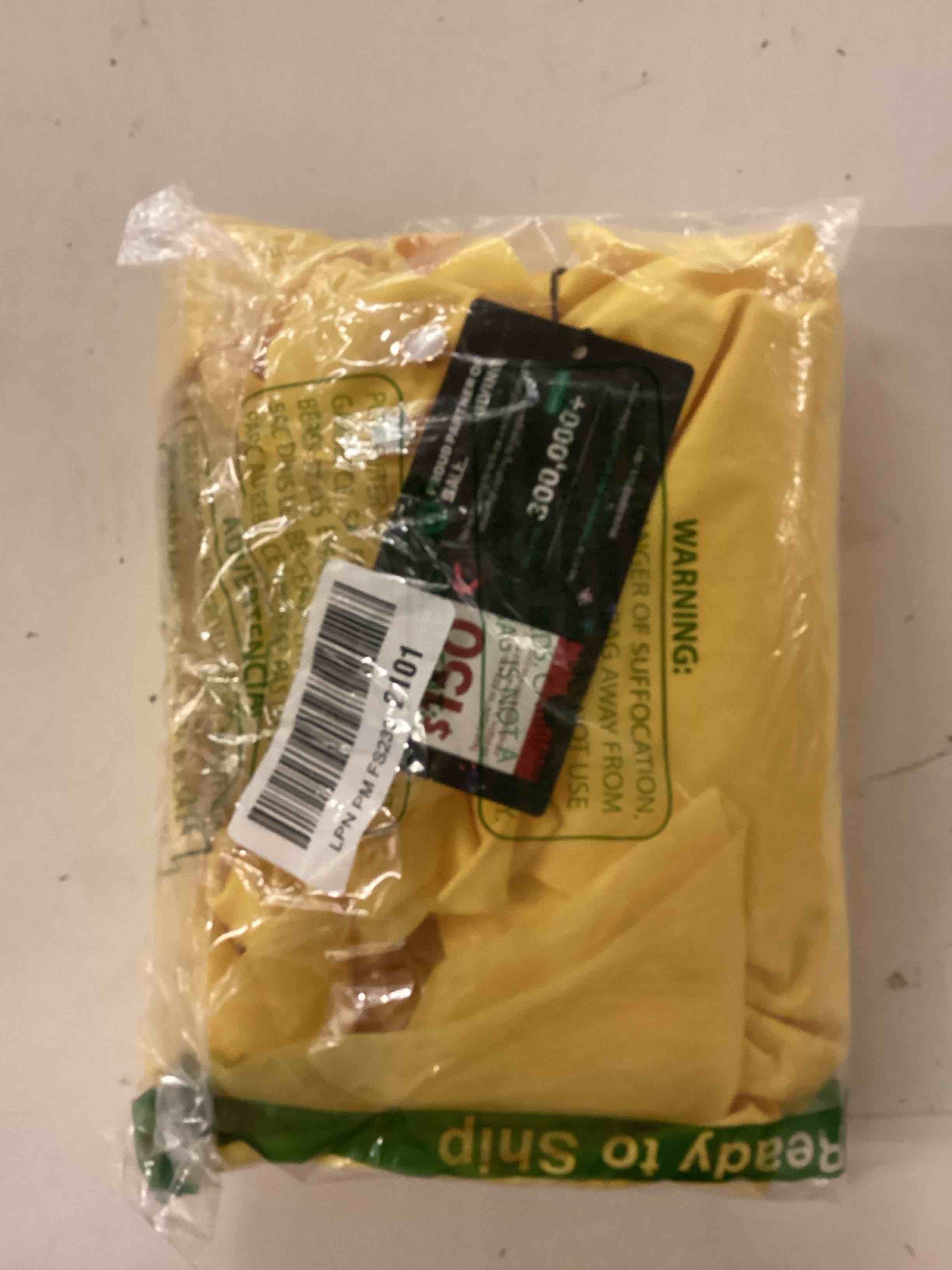 Condition photo showing Good Condition for ekaliy women's puff sleeves a-line dress v neck bow loose flowy cocktail party dress with pockets yellow medium