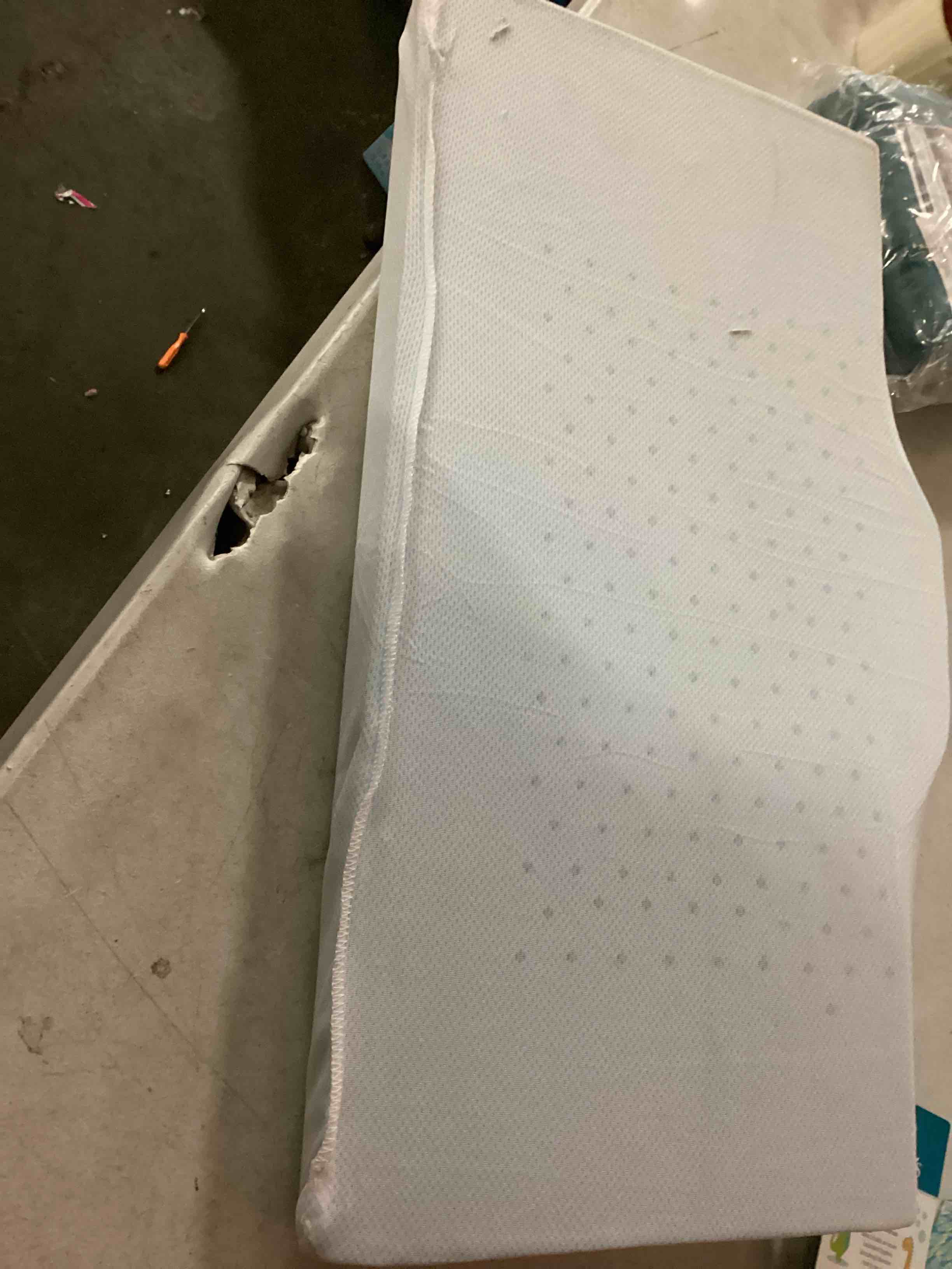 Condition photo showing As Is for ELEGEAR Cervical Pillow for Neck Pain Relief, Ergonomic Curved Memory Foam Pillow with Breathable Pillowcase for Side Back Stomach Sleepers