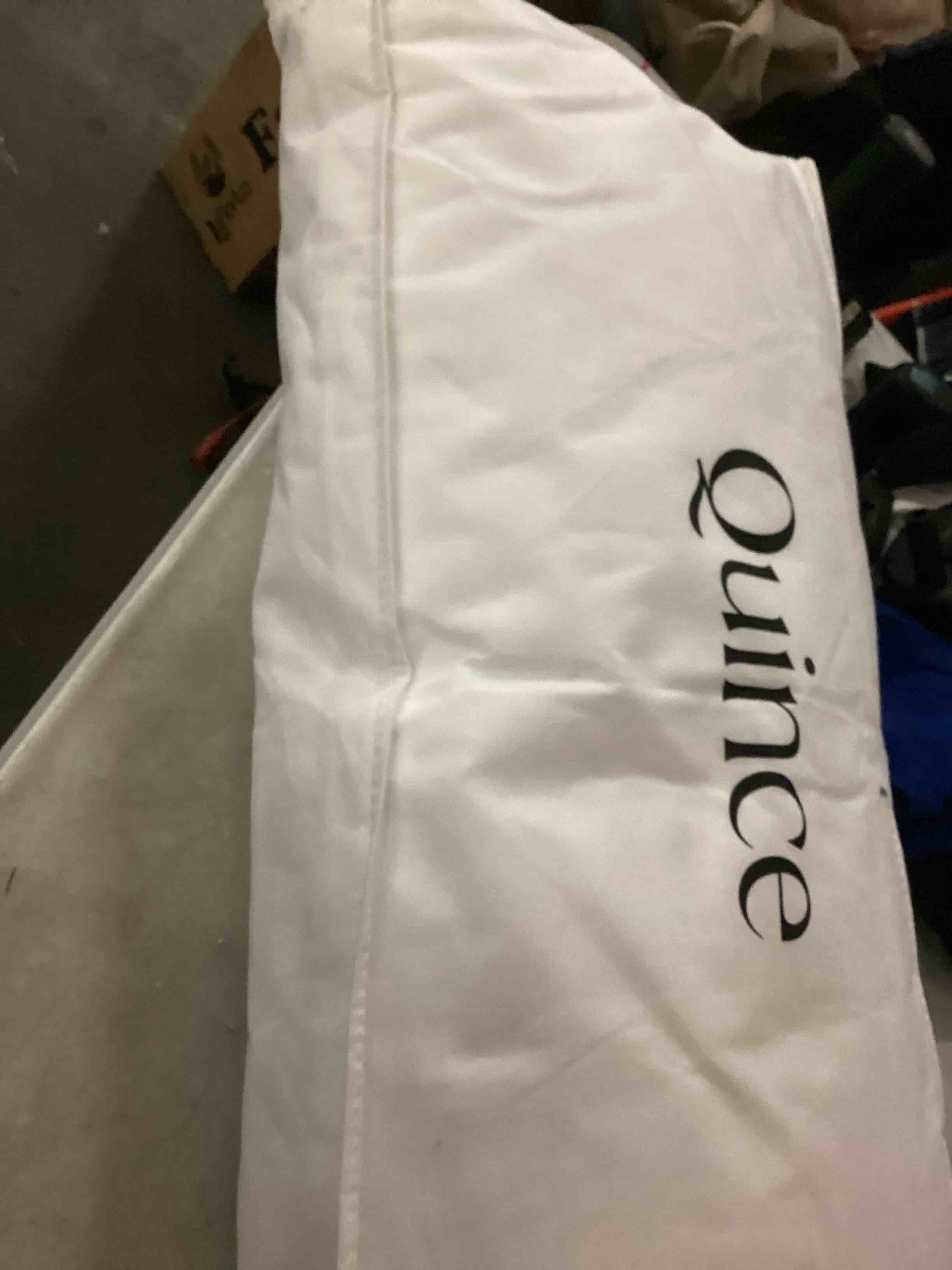 Condition photo showing As Is for New Quince Down Alternative King Pillow