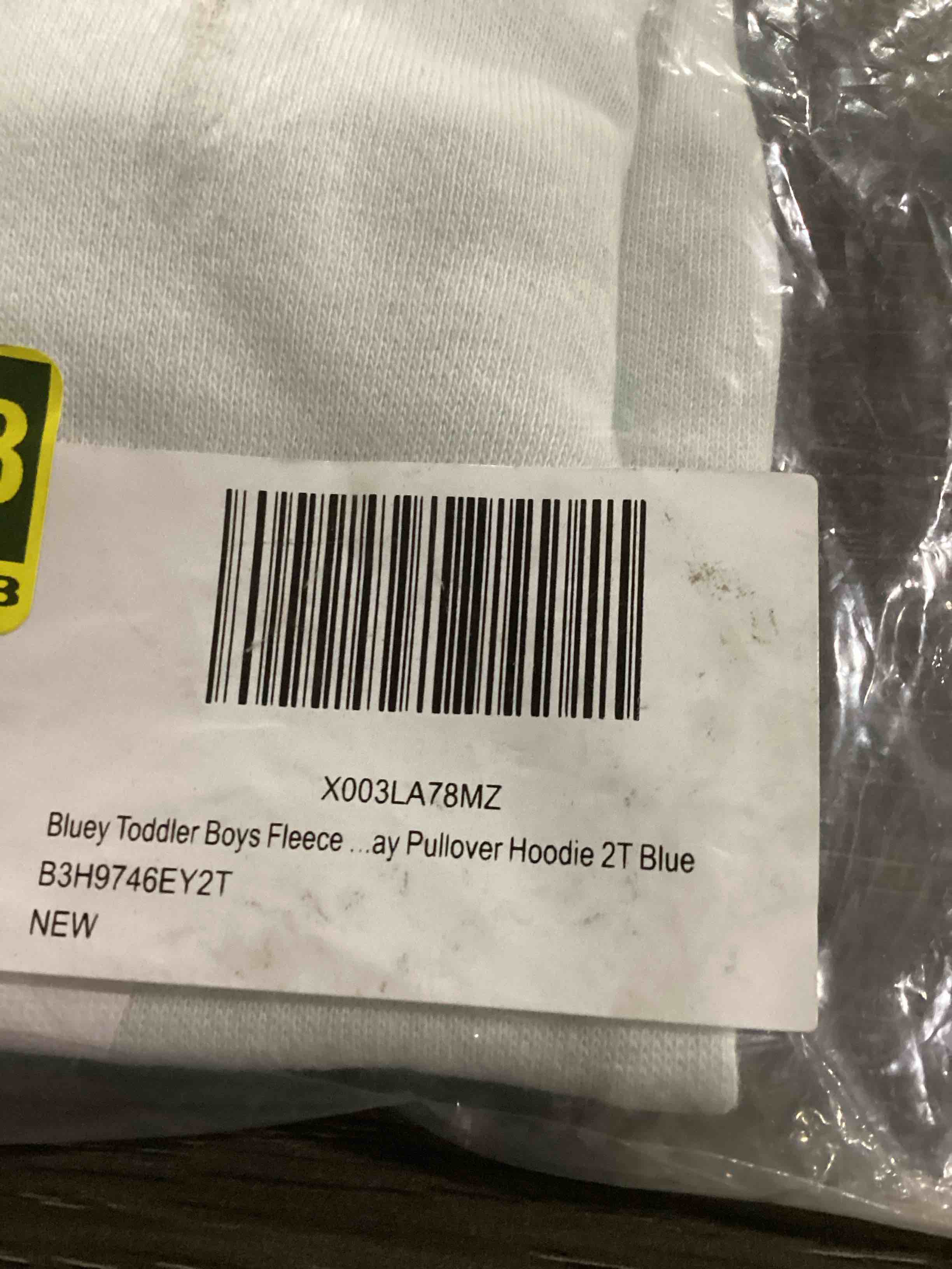 Condition photo showing As Is for bluey toddler hoodie